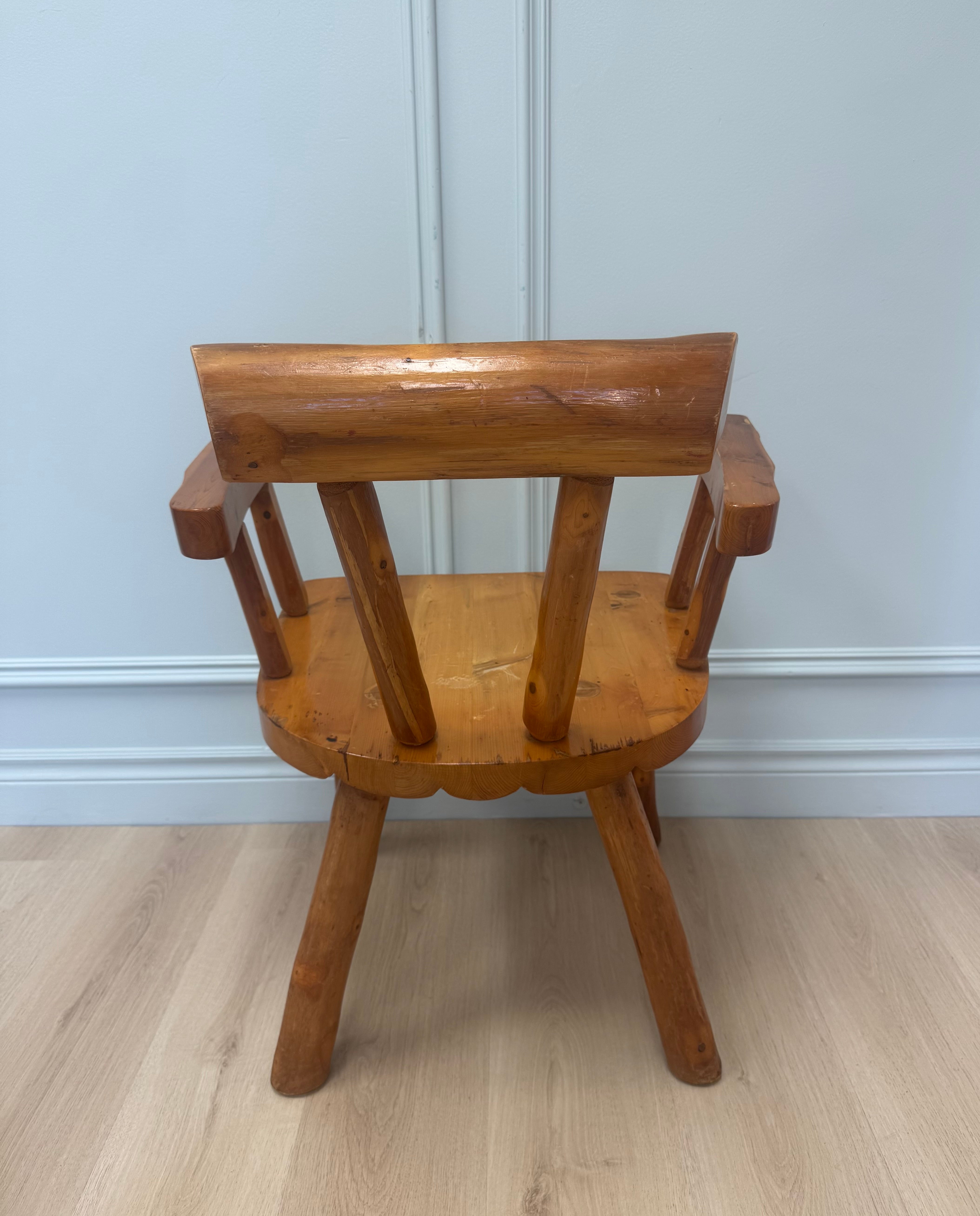 Custom Handcrafted Rustic Pine Armchair