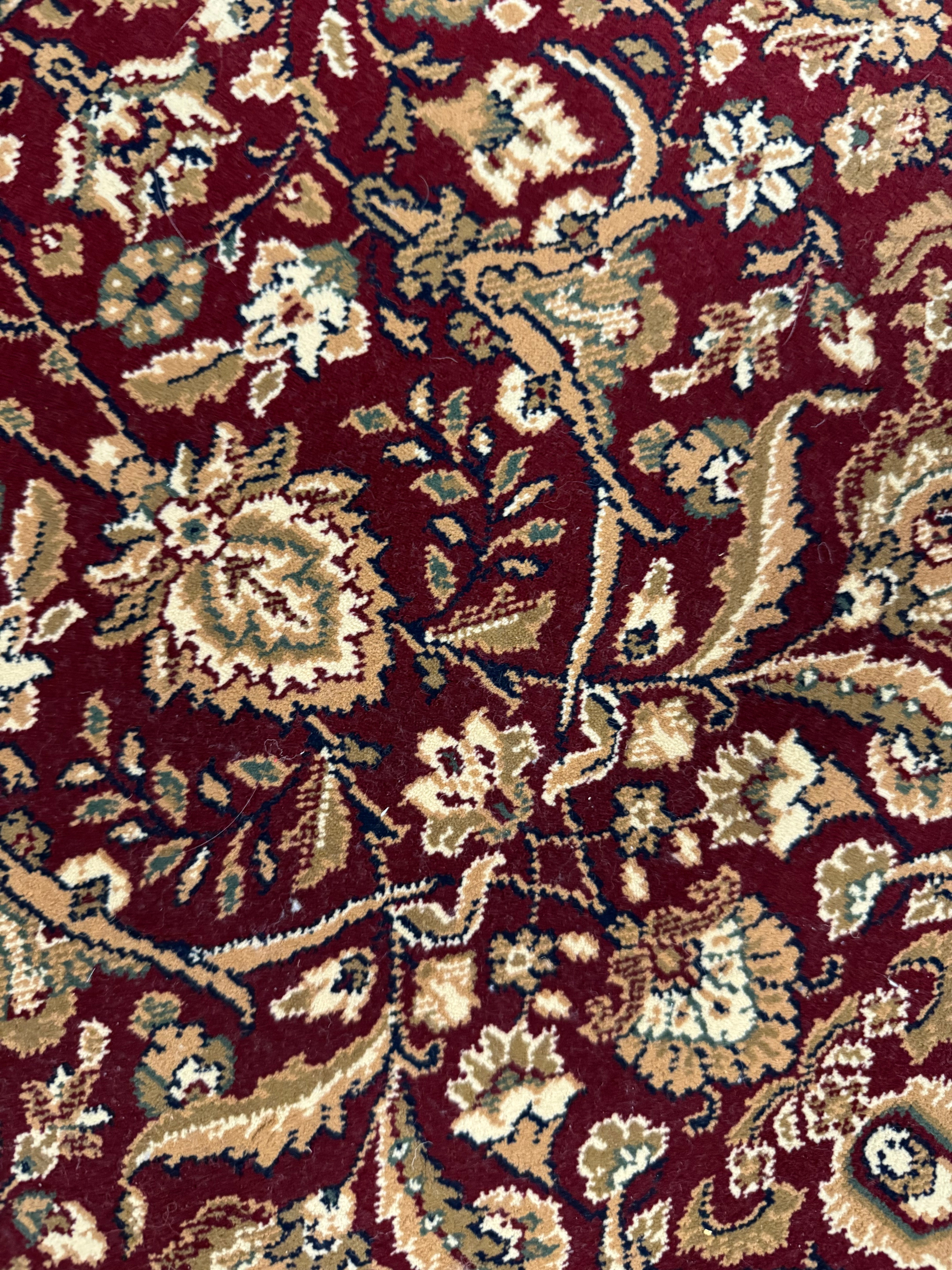 Persian Style 63" Round Crimson Rug