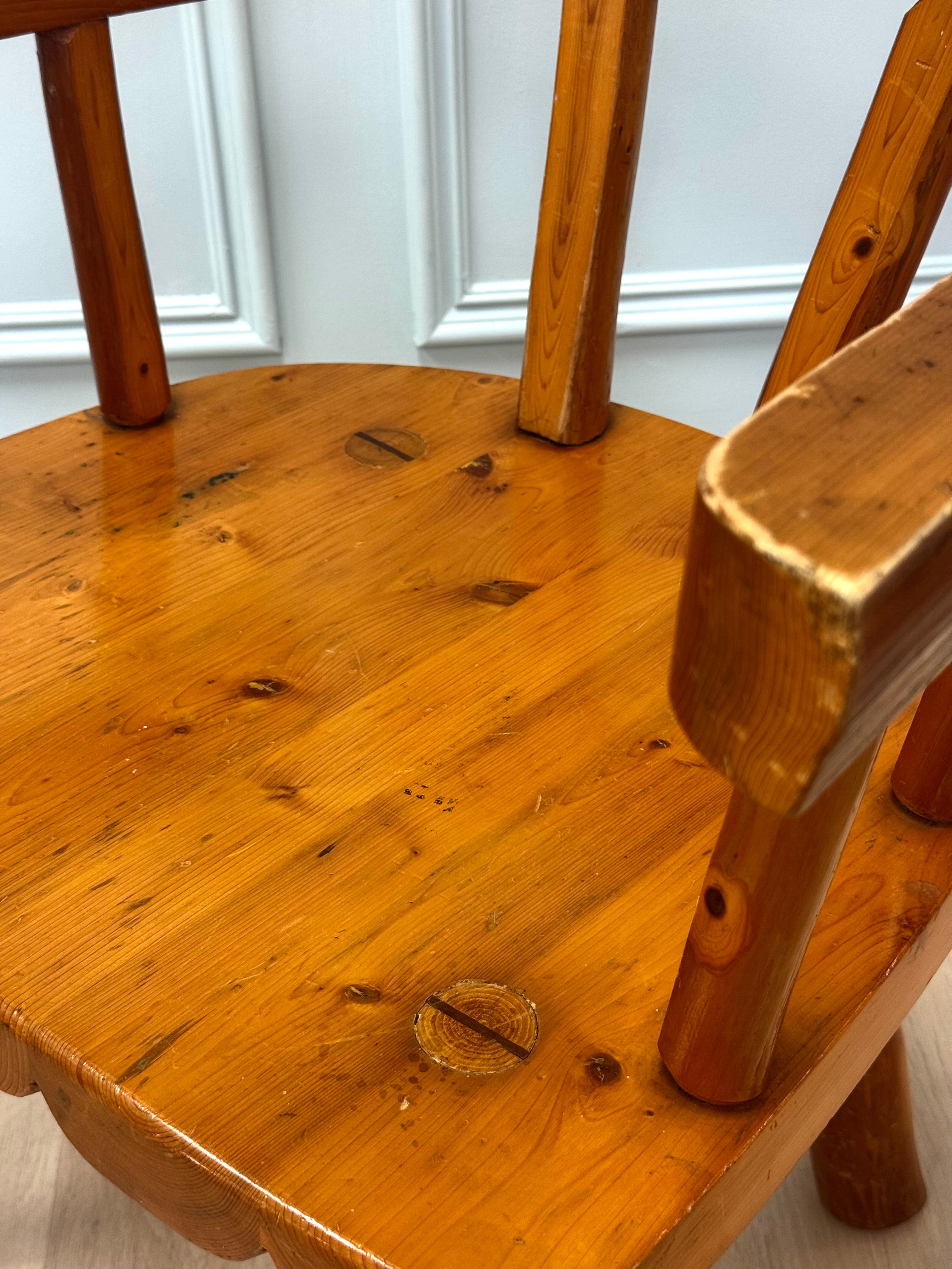Custom Handcrafted Rustic Pine Armchair