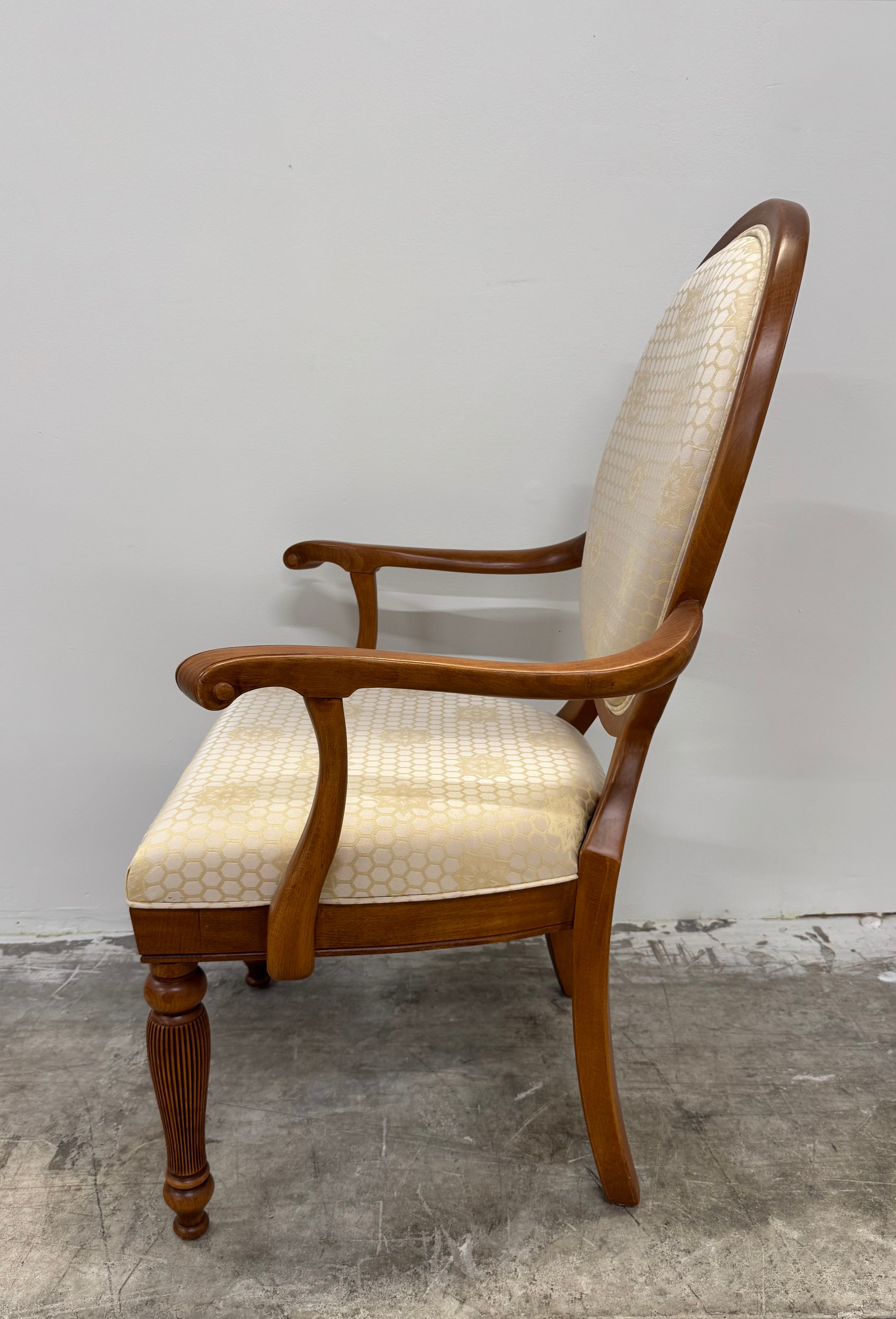 Golden Yellow Medallion Arm Chair
