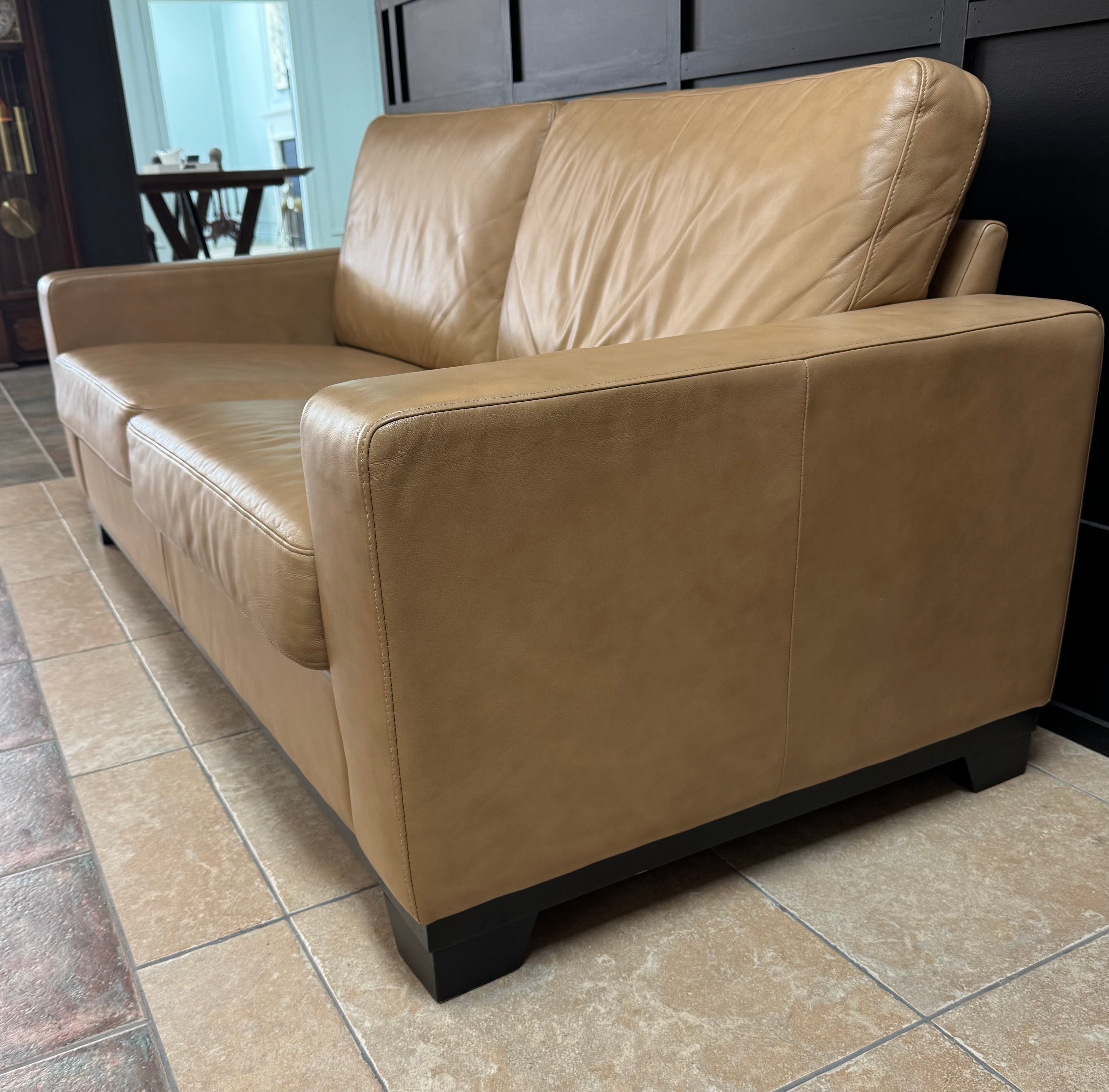 GUS MODERN Tan Leather 73" Sofa