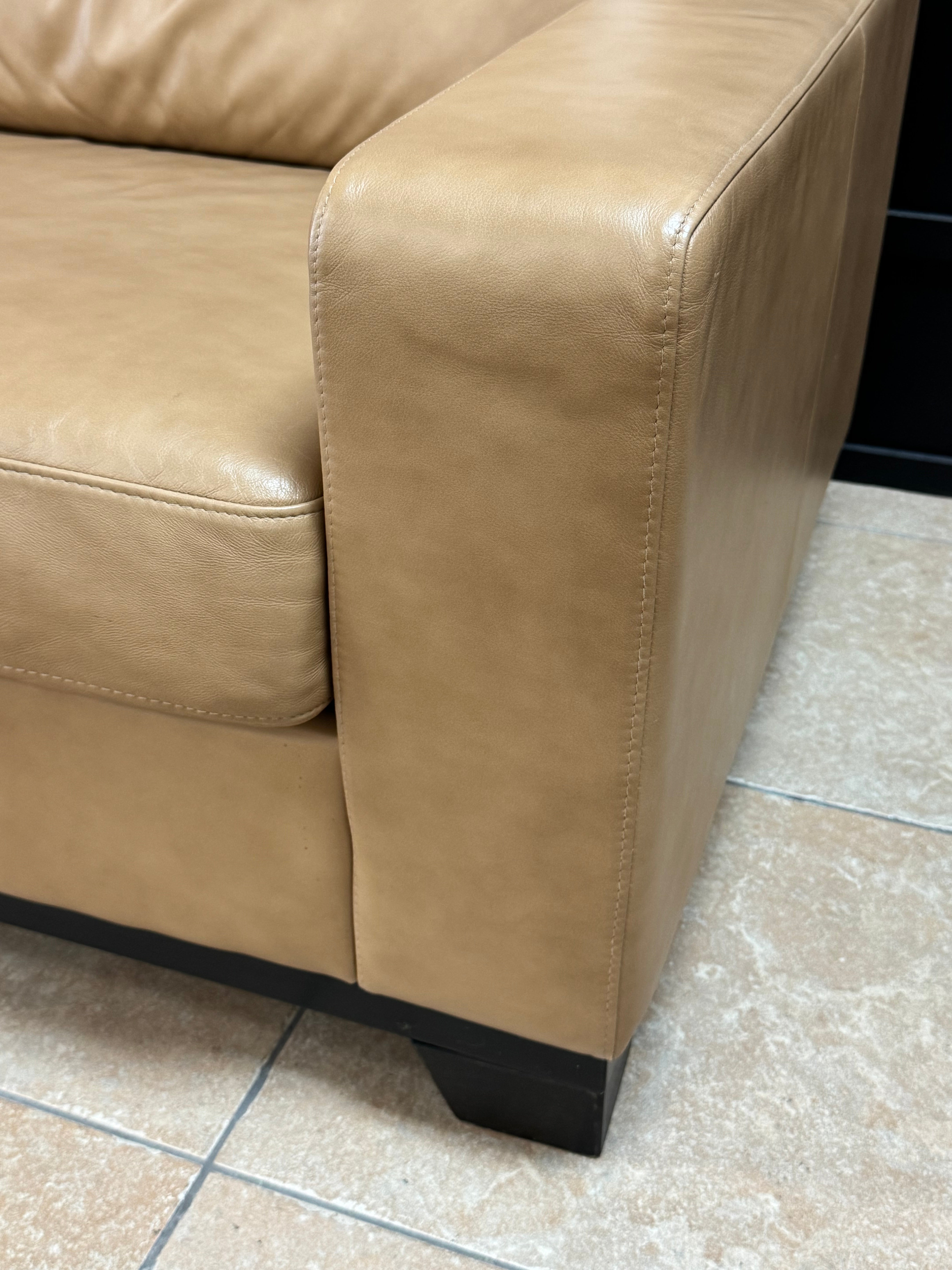 GUS MODERN Tan Leather 73" Sofa