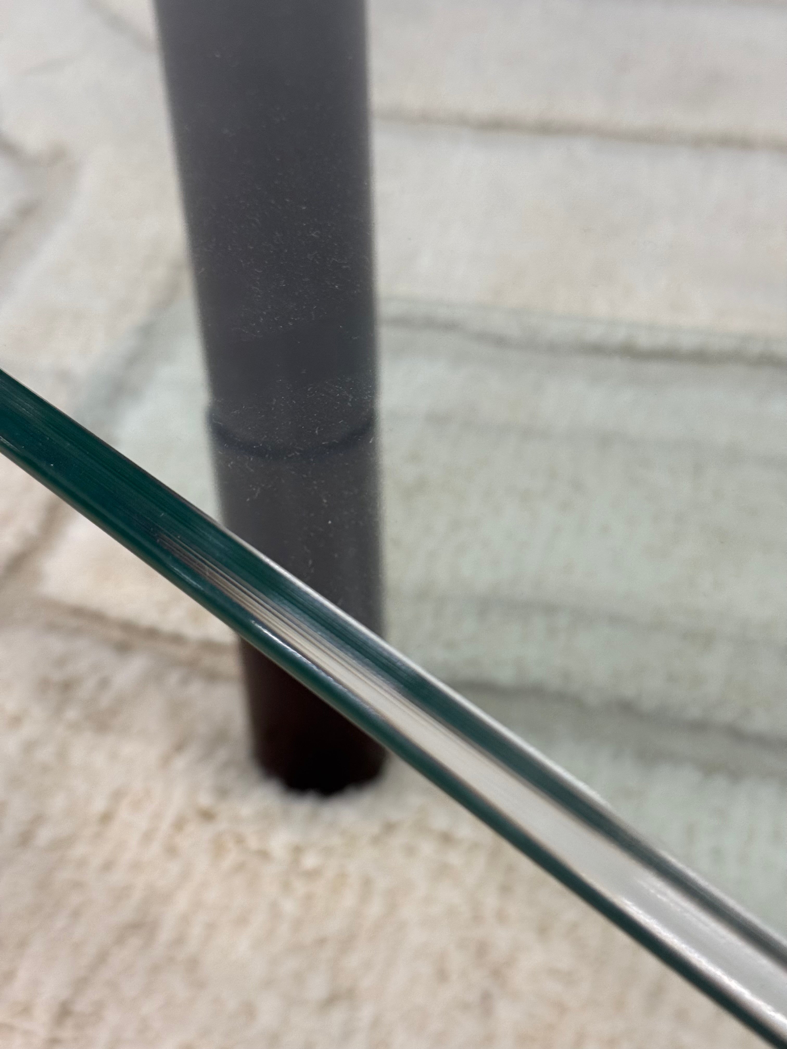 Triangular Two-tier Glass Coffee Table