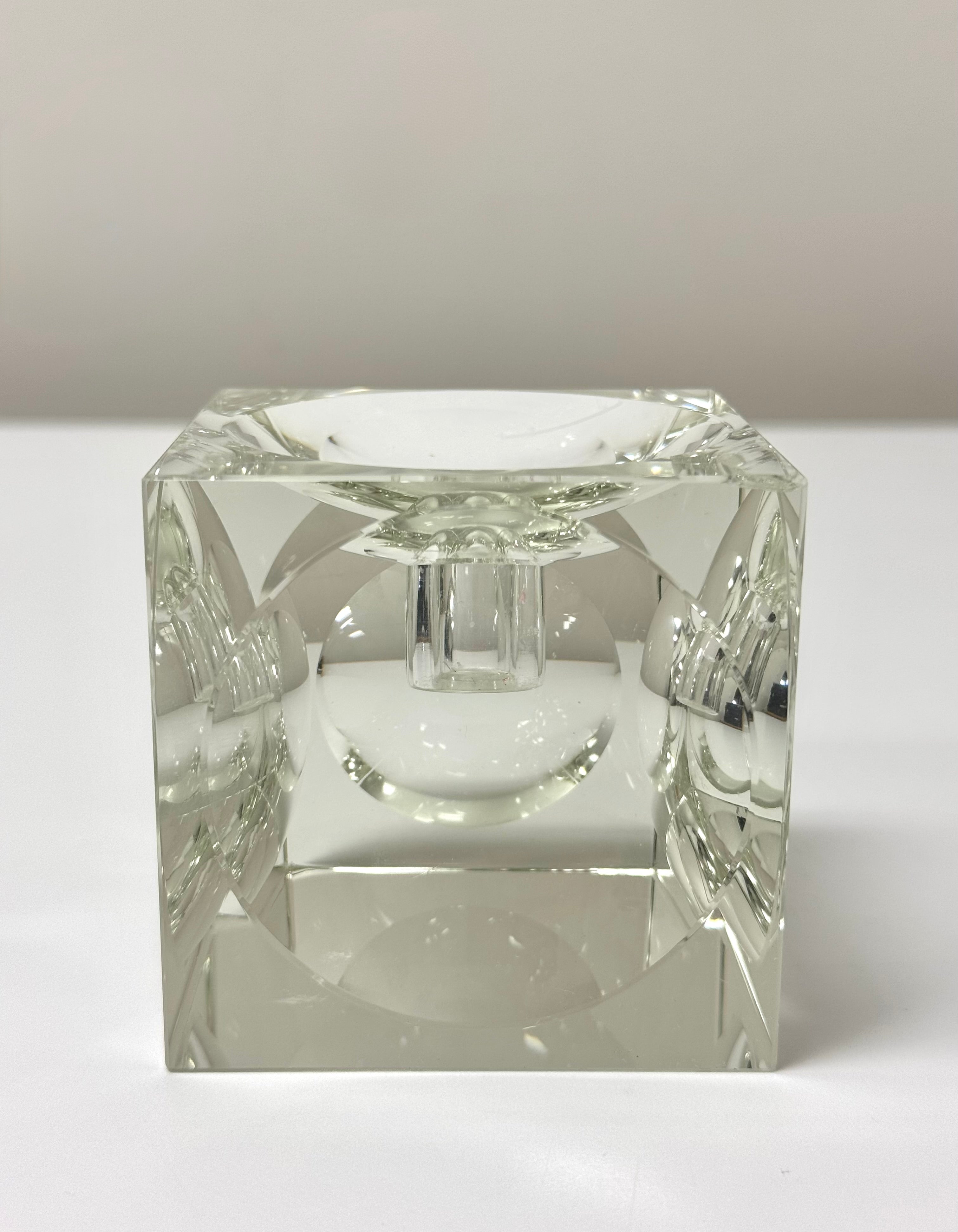 Glass Block Candle Holder