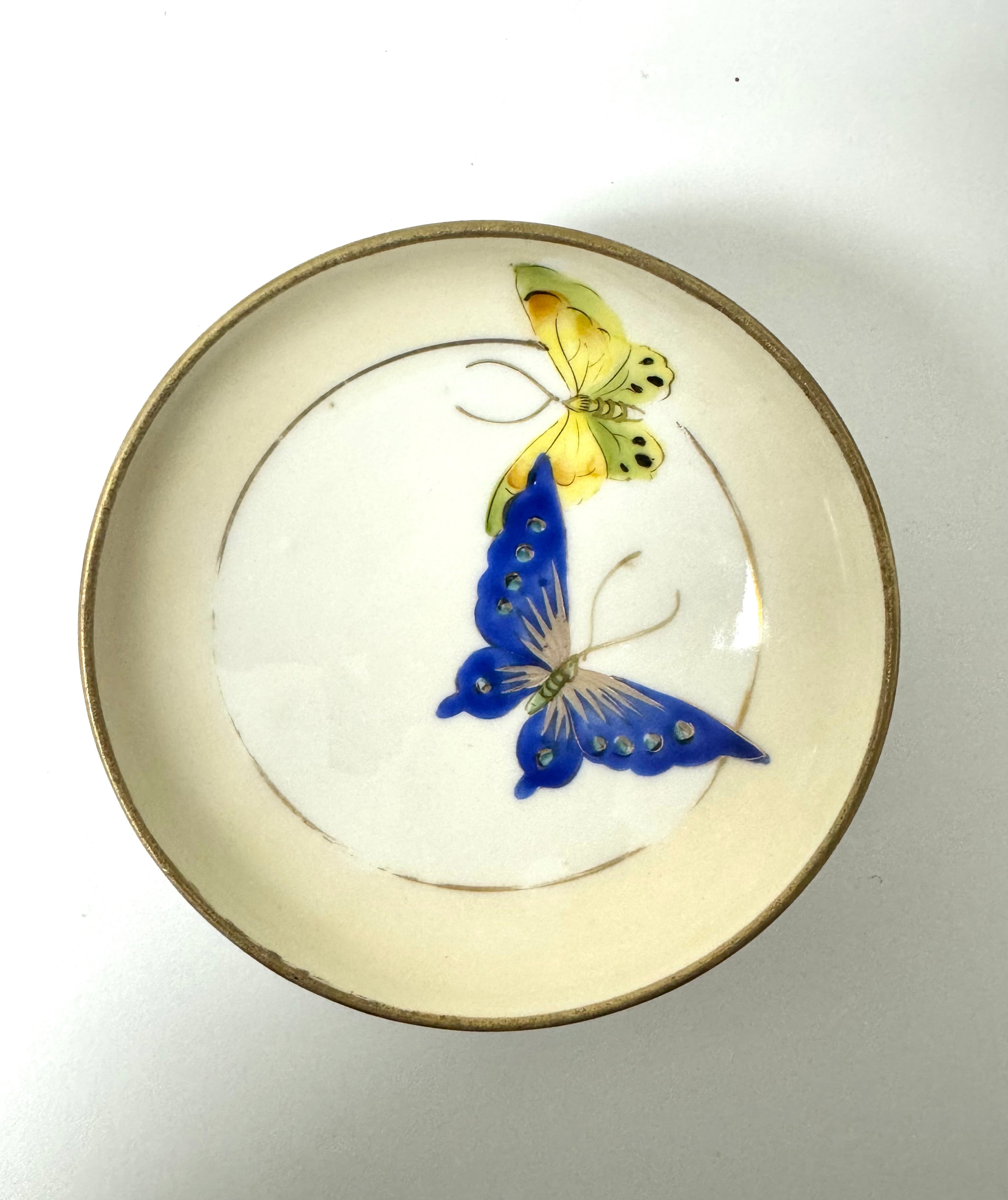 Antique NIPPON Butterfly Footed Dish
