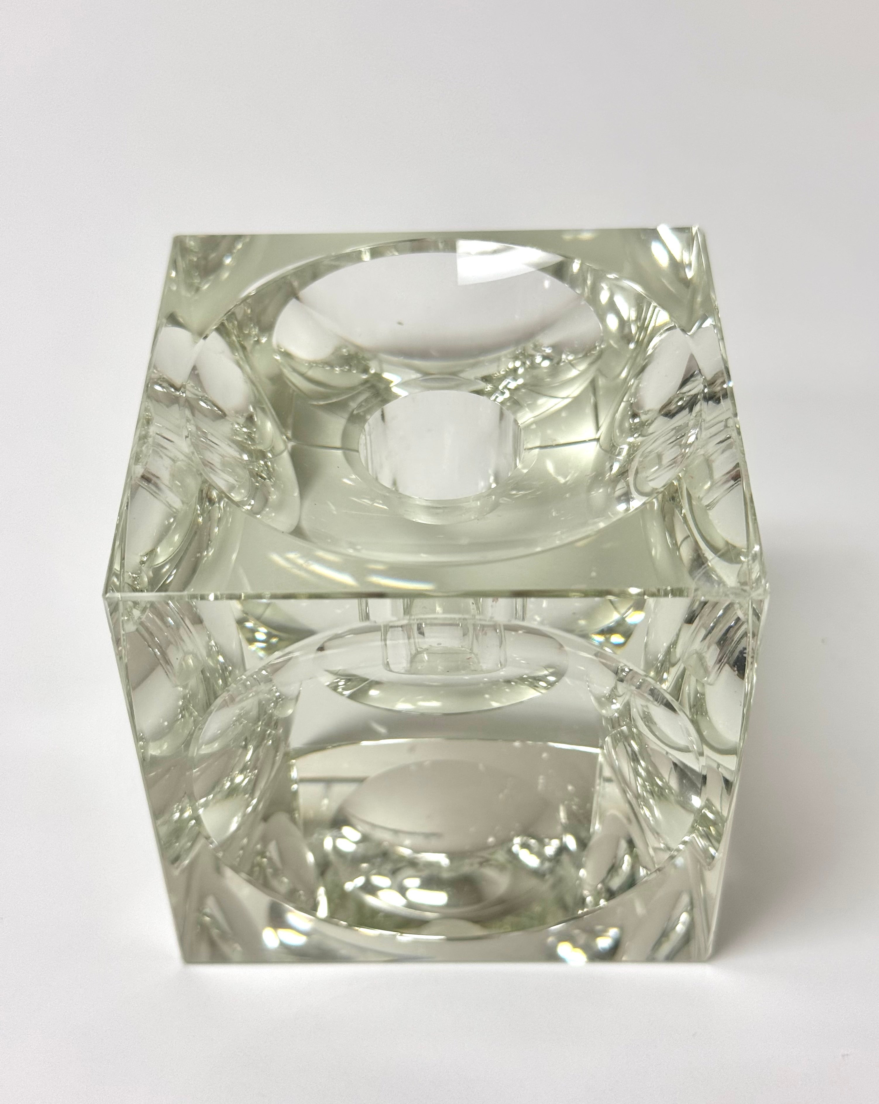 Glass Block Candle Holder