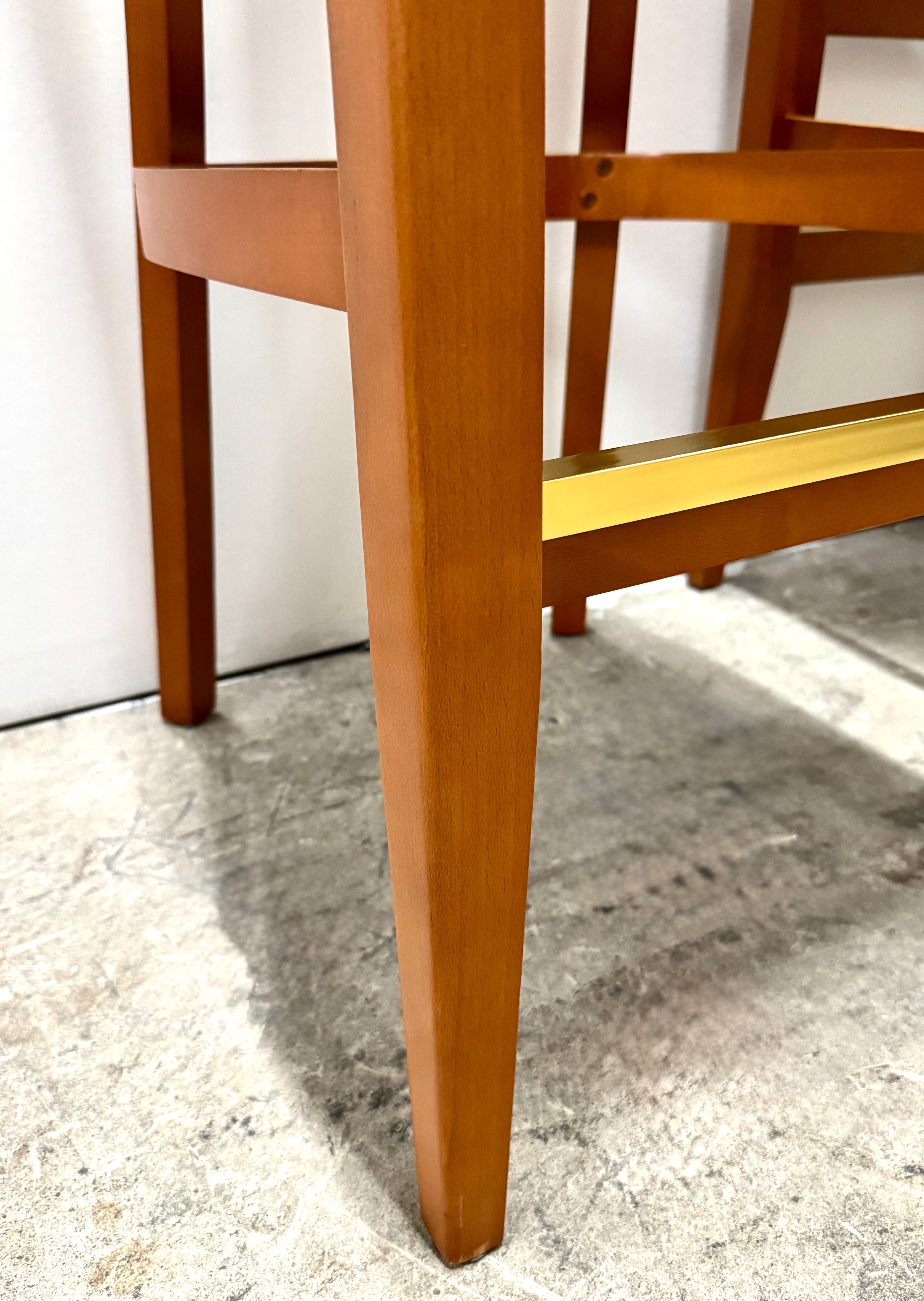 Solid Wood Keyhole Bar Stools Set of 2