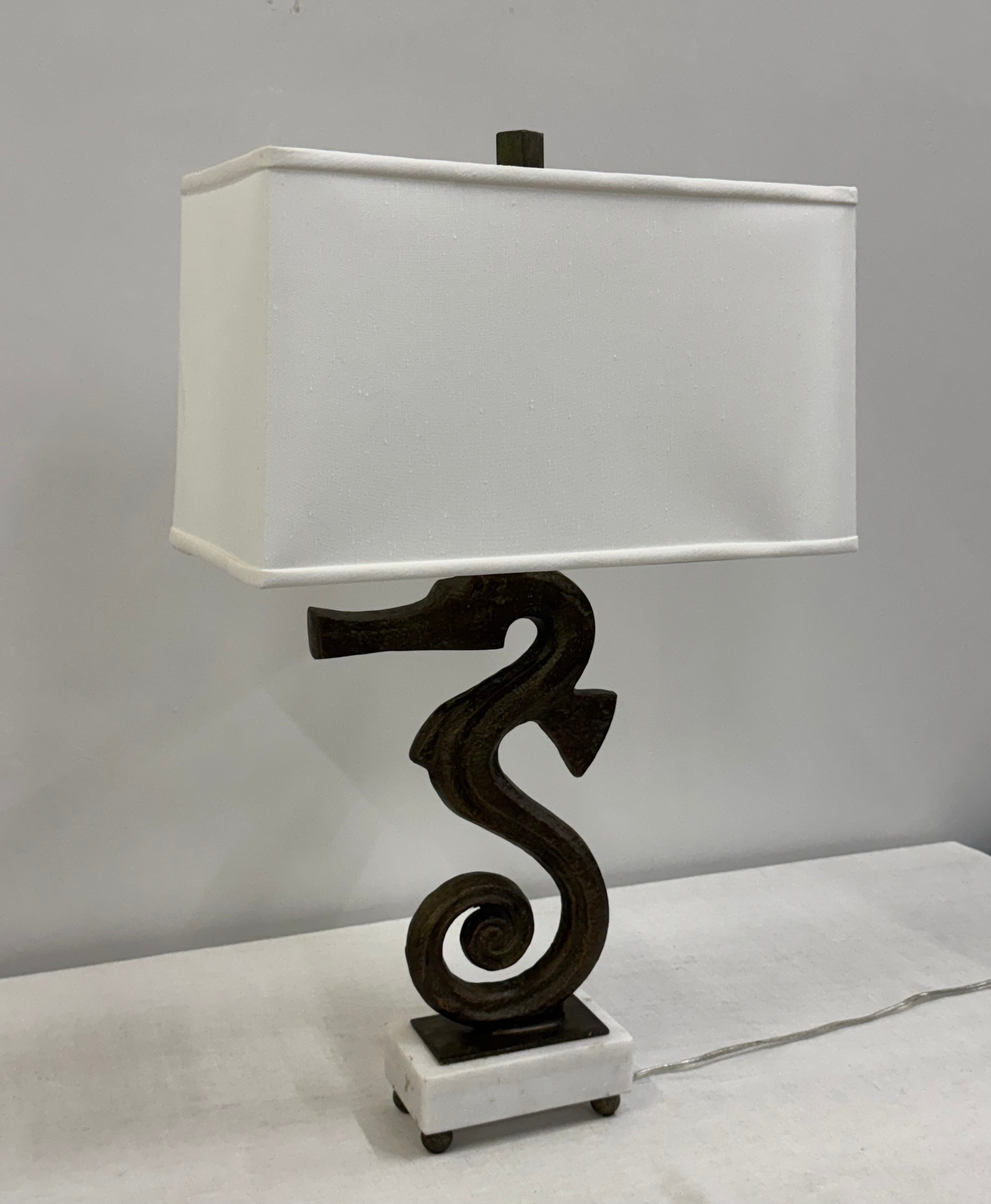 AM STUDIO Bronze Seahorse Lamp