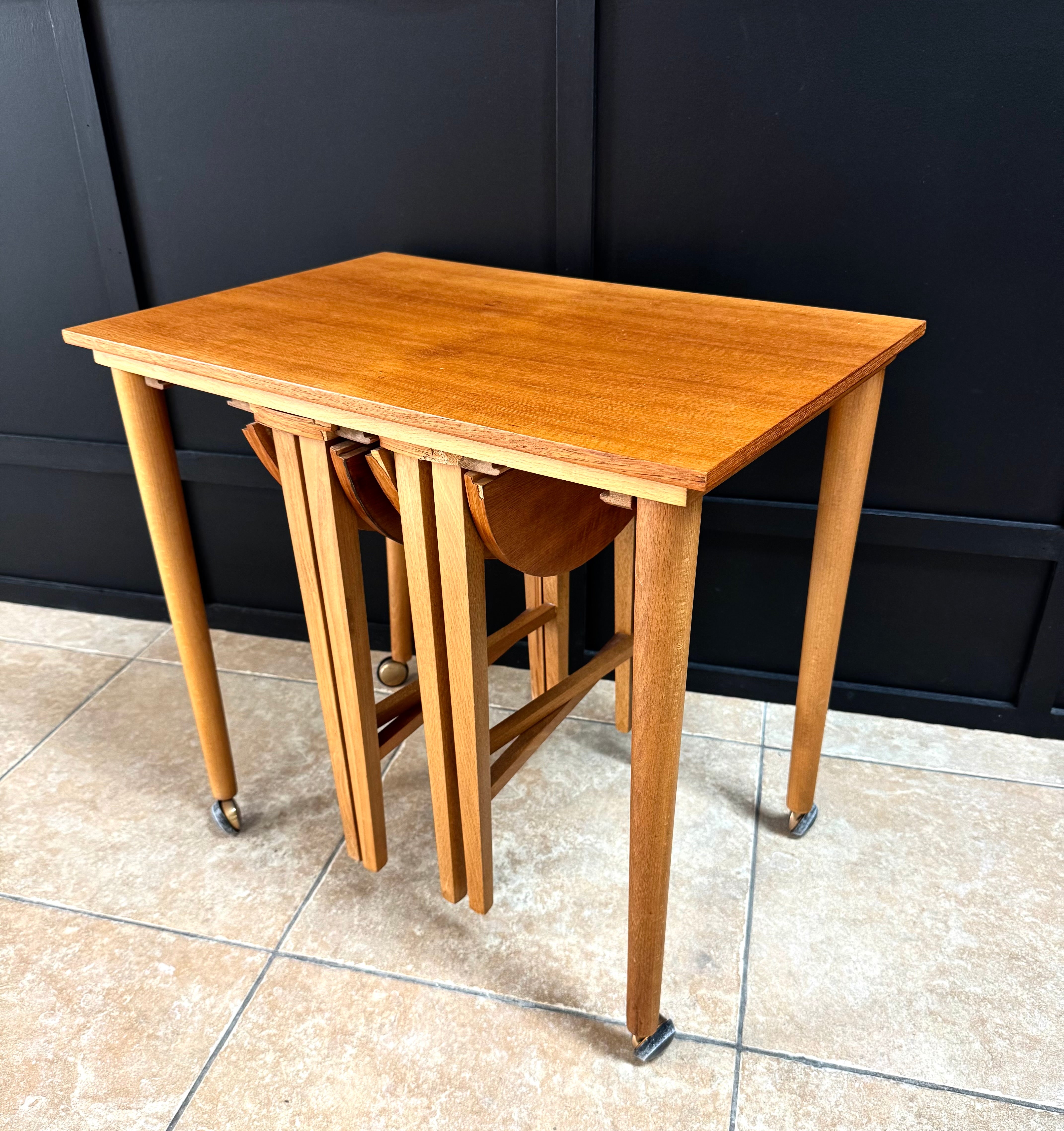 Vintage MCM Teak Nesting Tables
