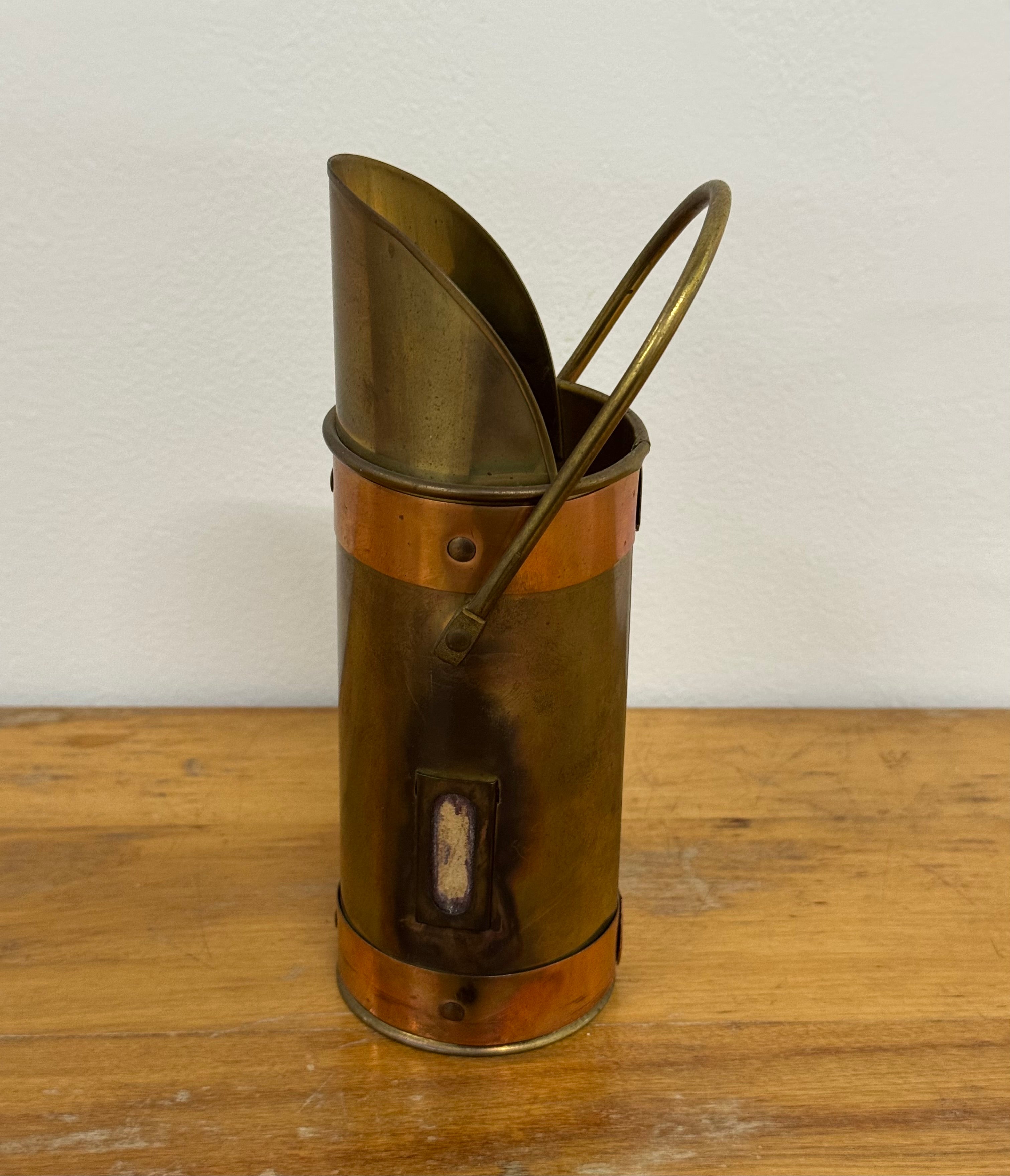 Brass & Copper Fireplace Matchsticks Holder