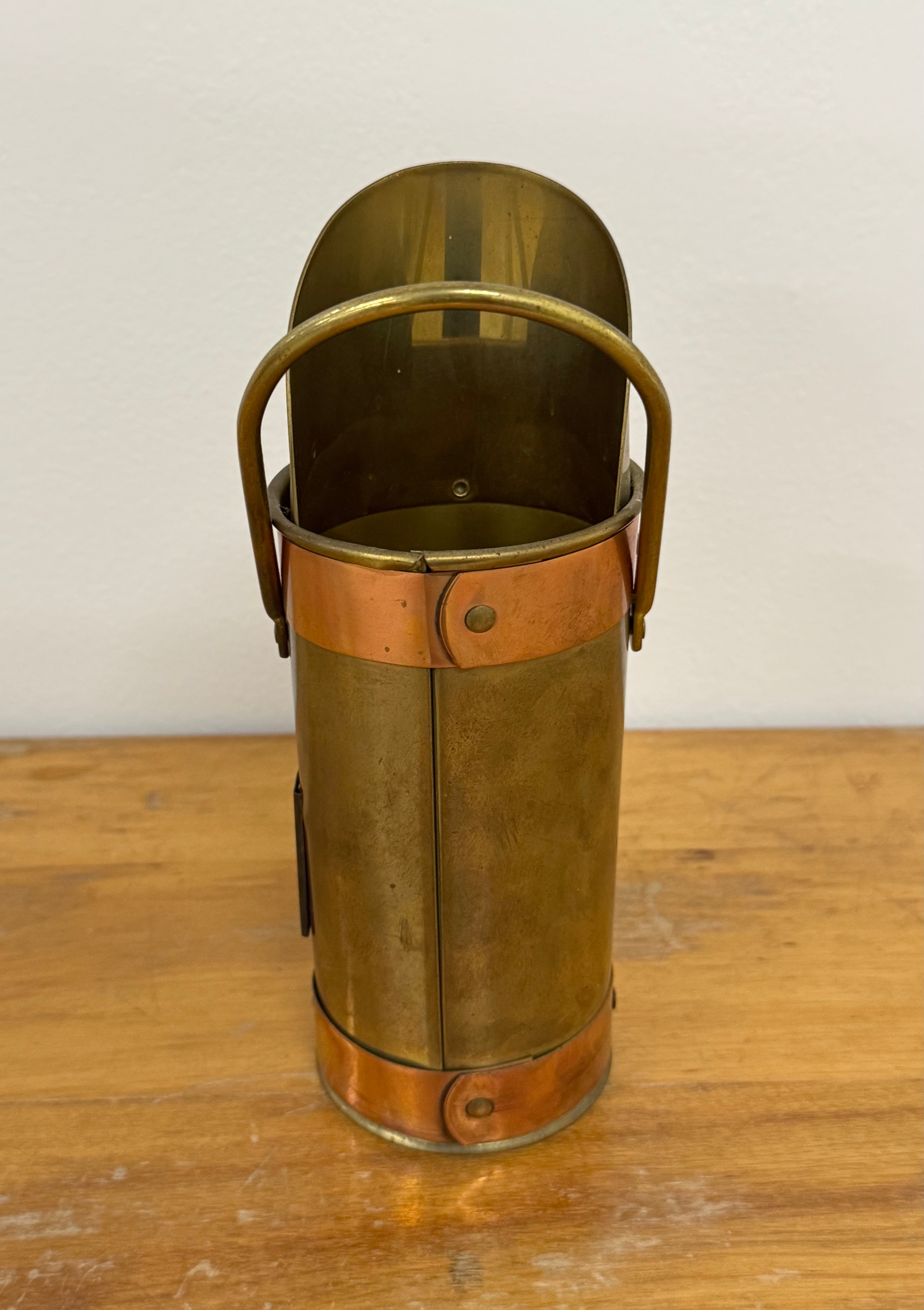 Brass & Copper Fireplace Matchsticks Holder