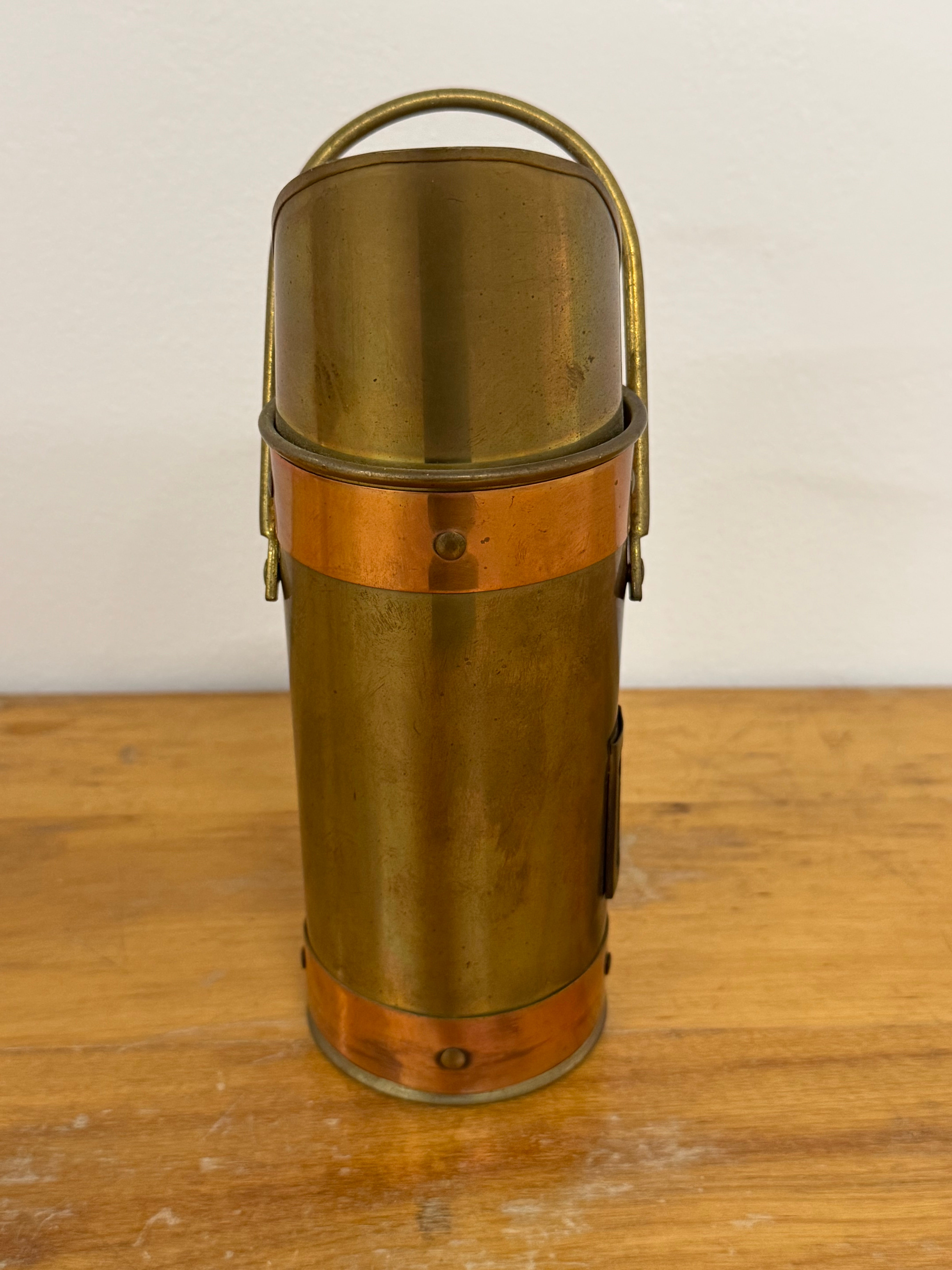 Brass & Copper Fireplace Matchsticks Holder