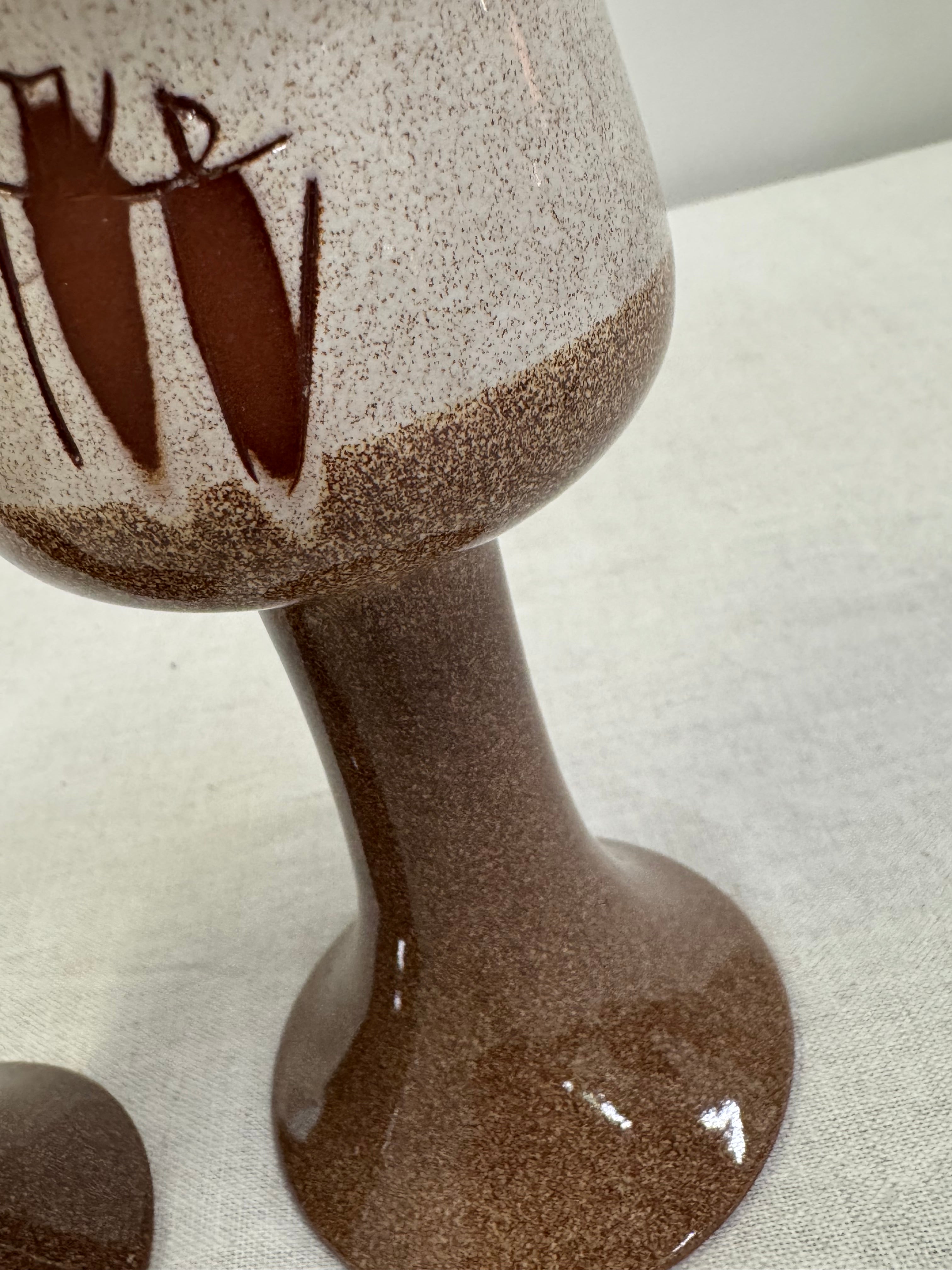 Hand-made Pottery Goblets Set of 2