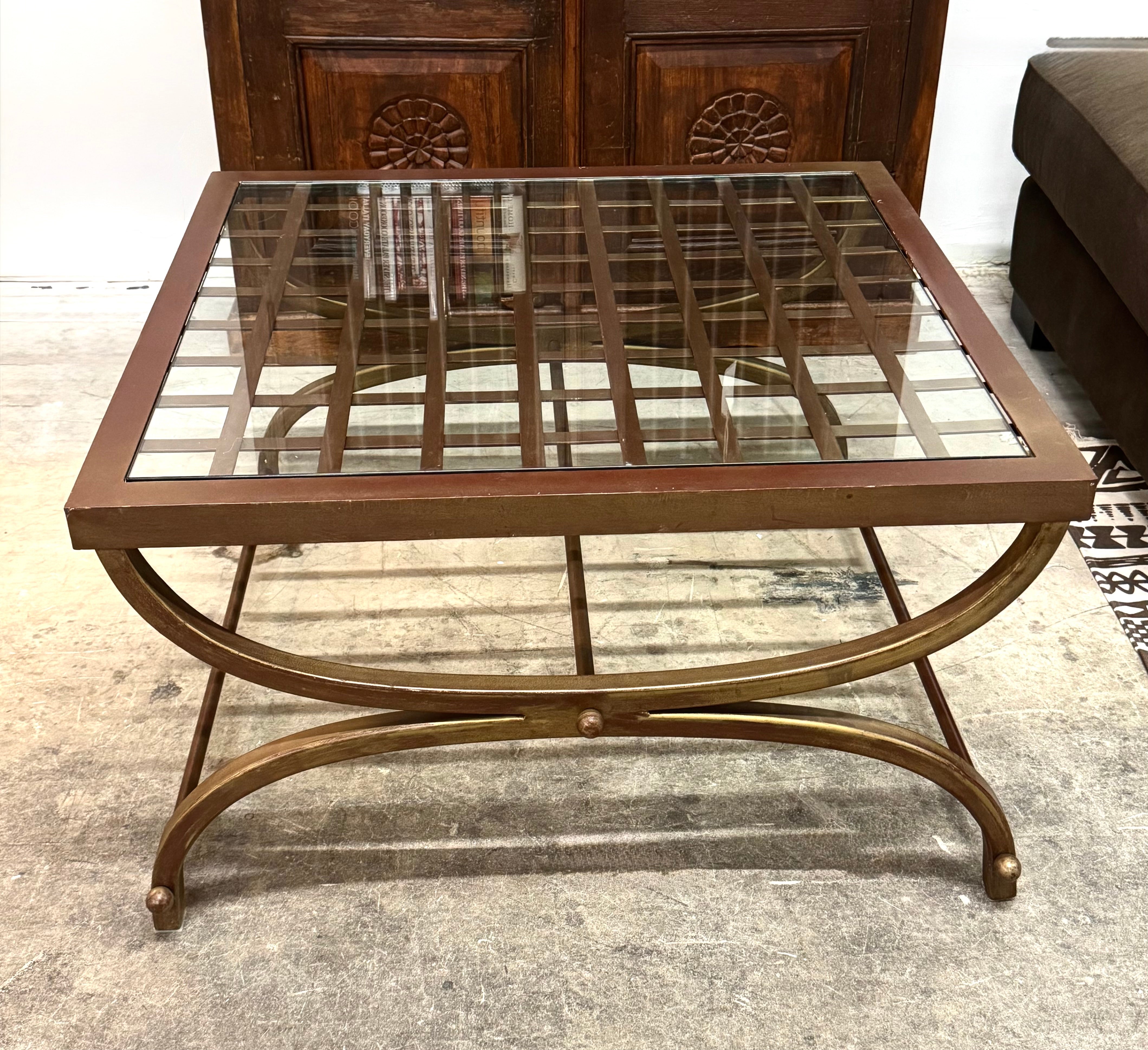 BOMBAY Bronze Grid Coffee Table