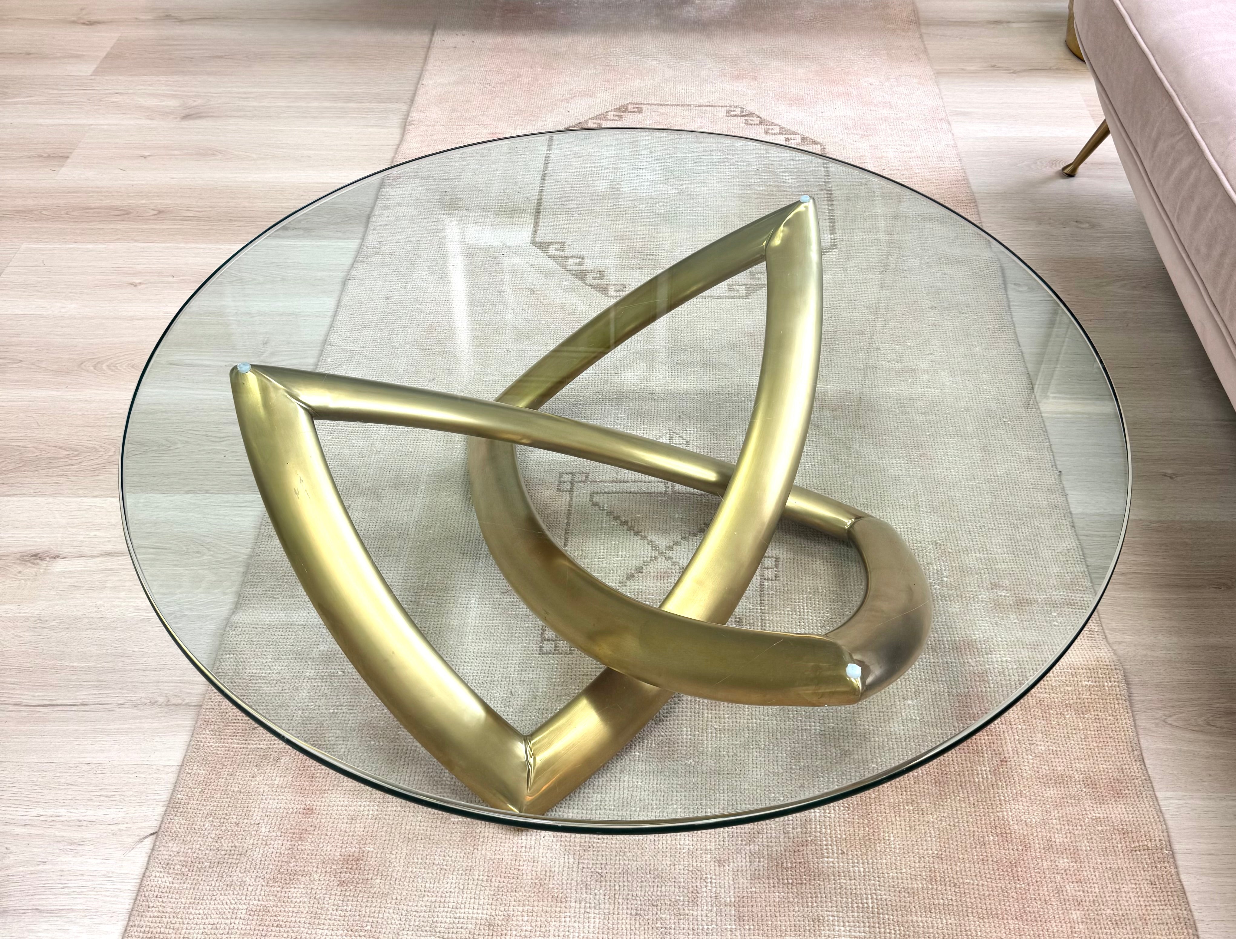 Brushed Gold Infinity Knot Coffee Table