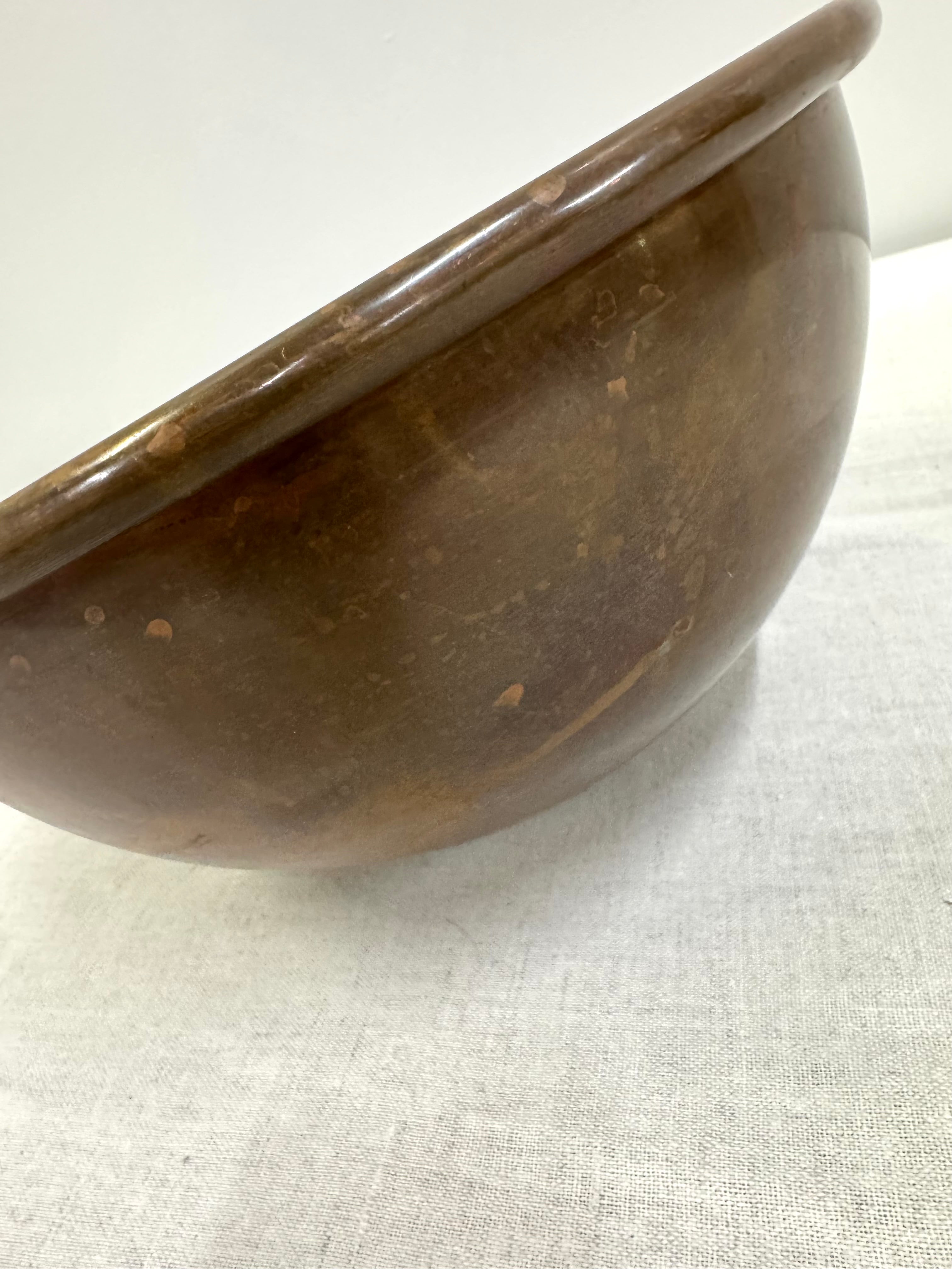 Solid Copper 11" Bowl with Ring