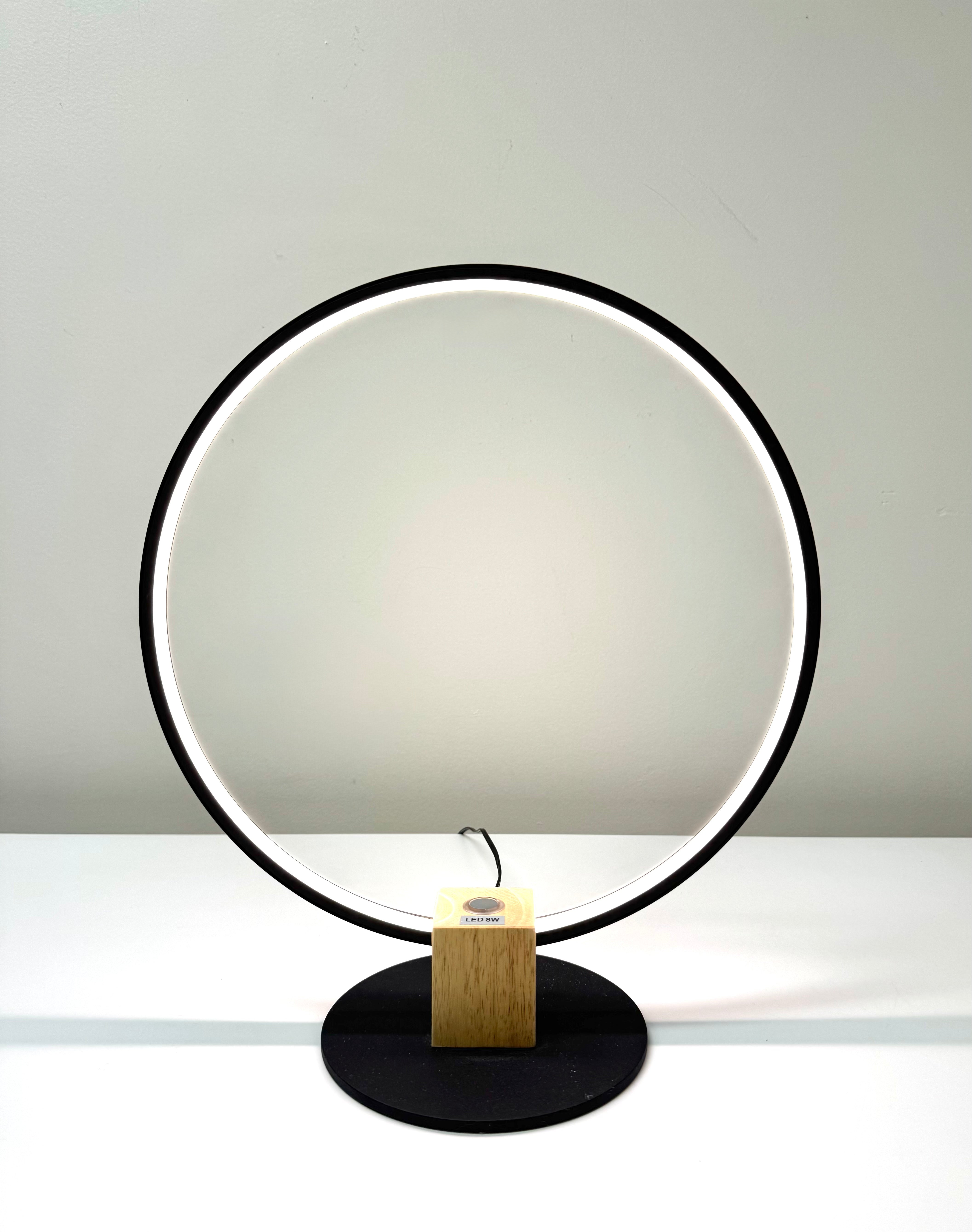 Black Circle LED Lamp
