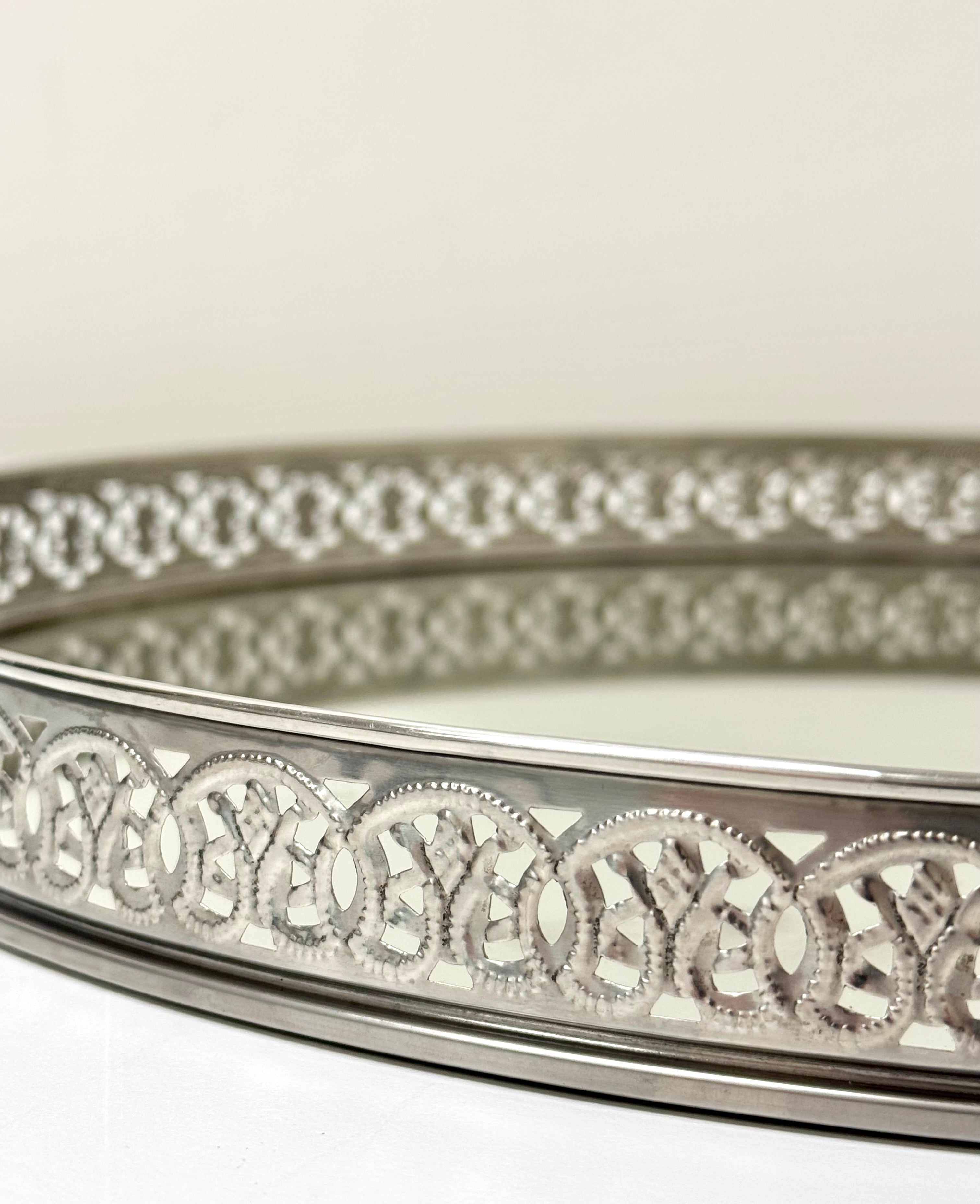 Chrome Reticulated Gallery Tray
