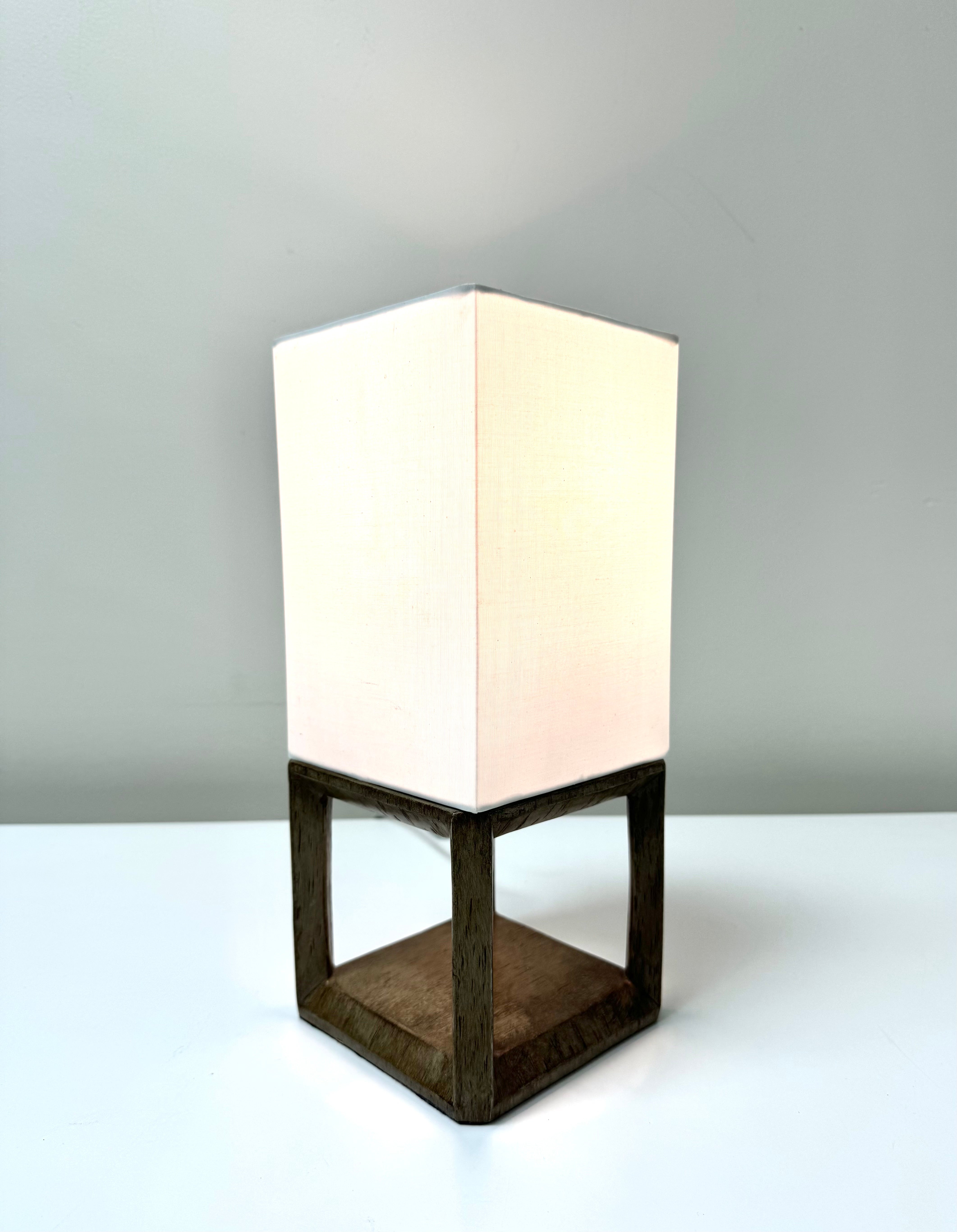 Rustic Cube Accent Lamp
