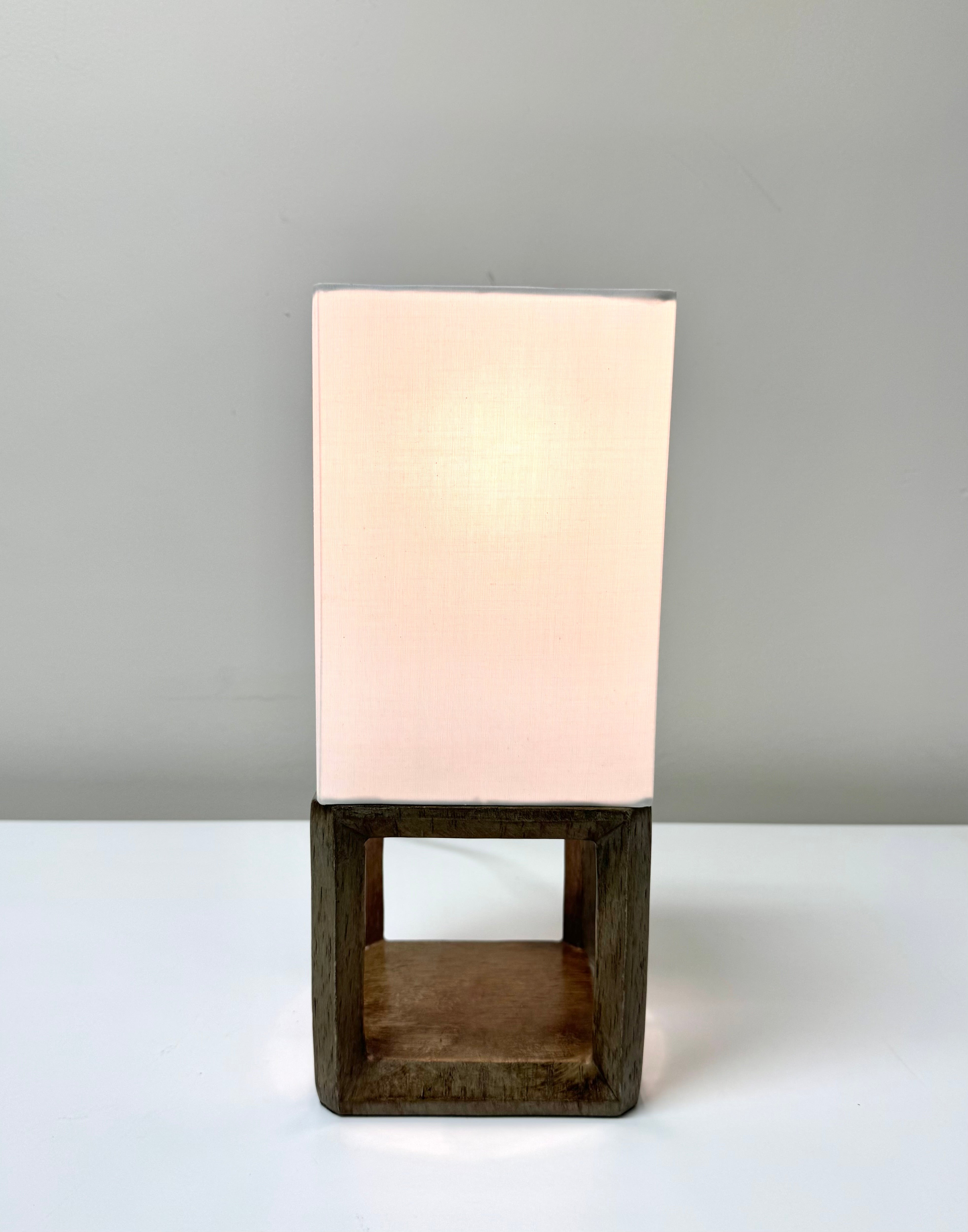 Rustic Cube Accent Lamp