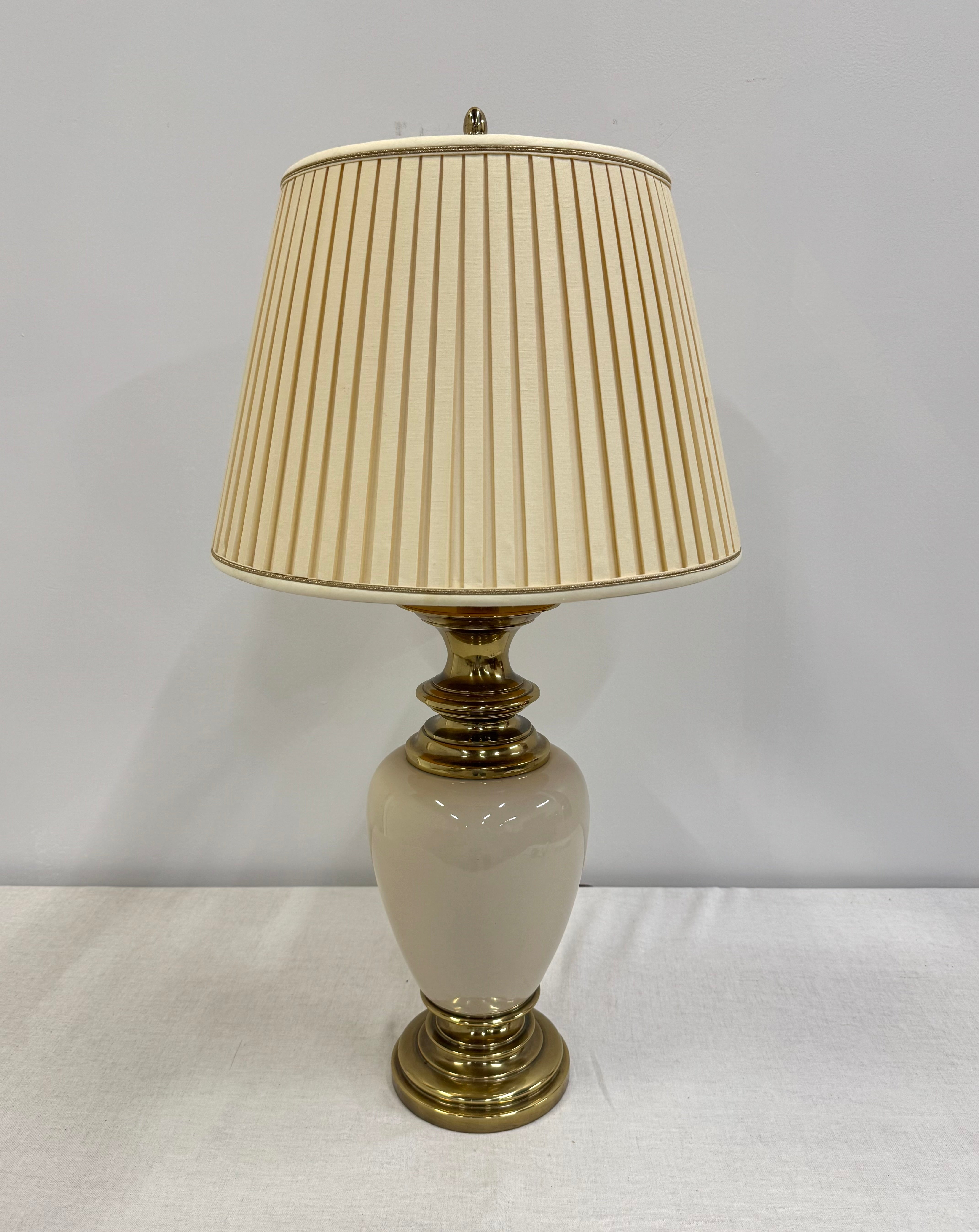 Vintage STIFFEL Cream Ceramic Lamp