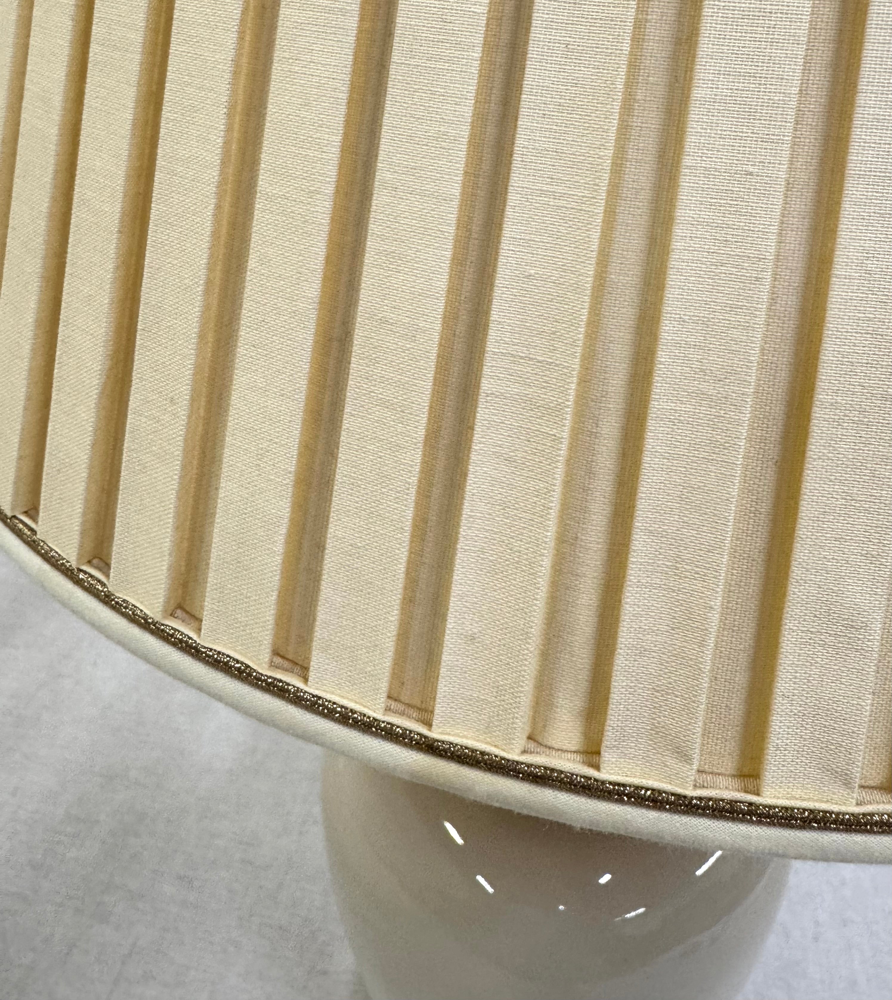 Vintage STIFFEL Cream Ceramic Lamp