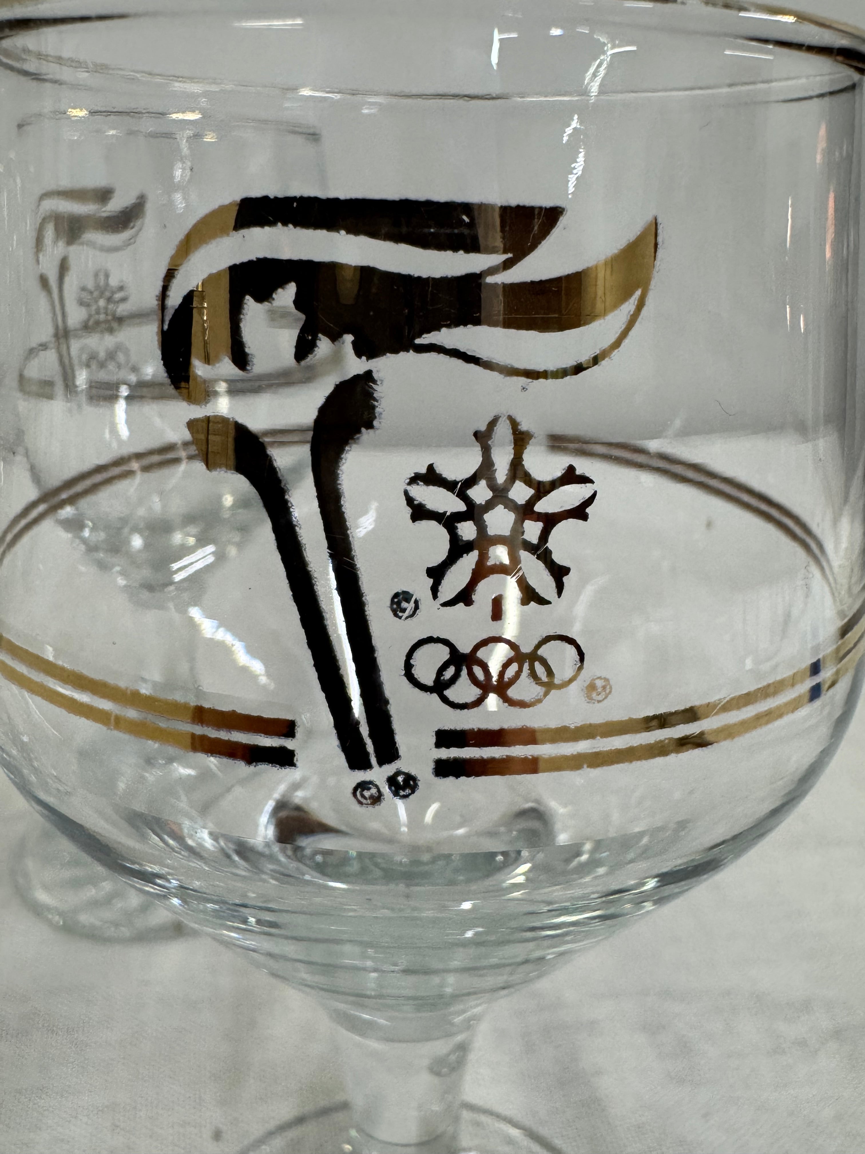 Vintage 1988 Canada Olympics Wine Glasses Set of 3