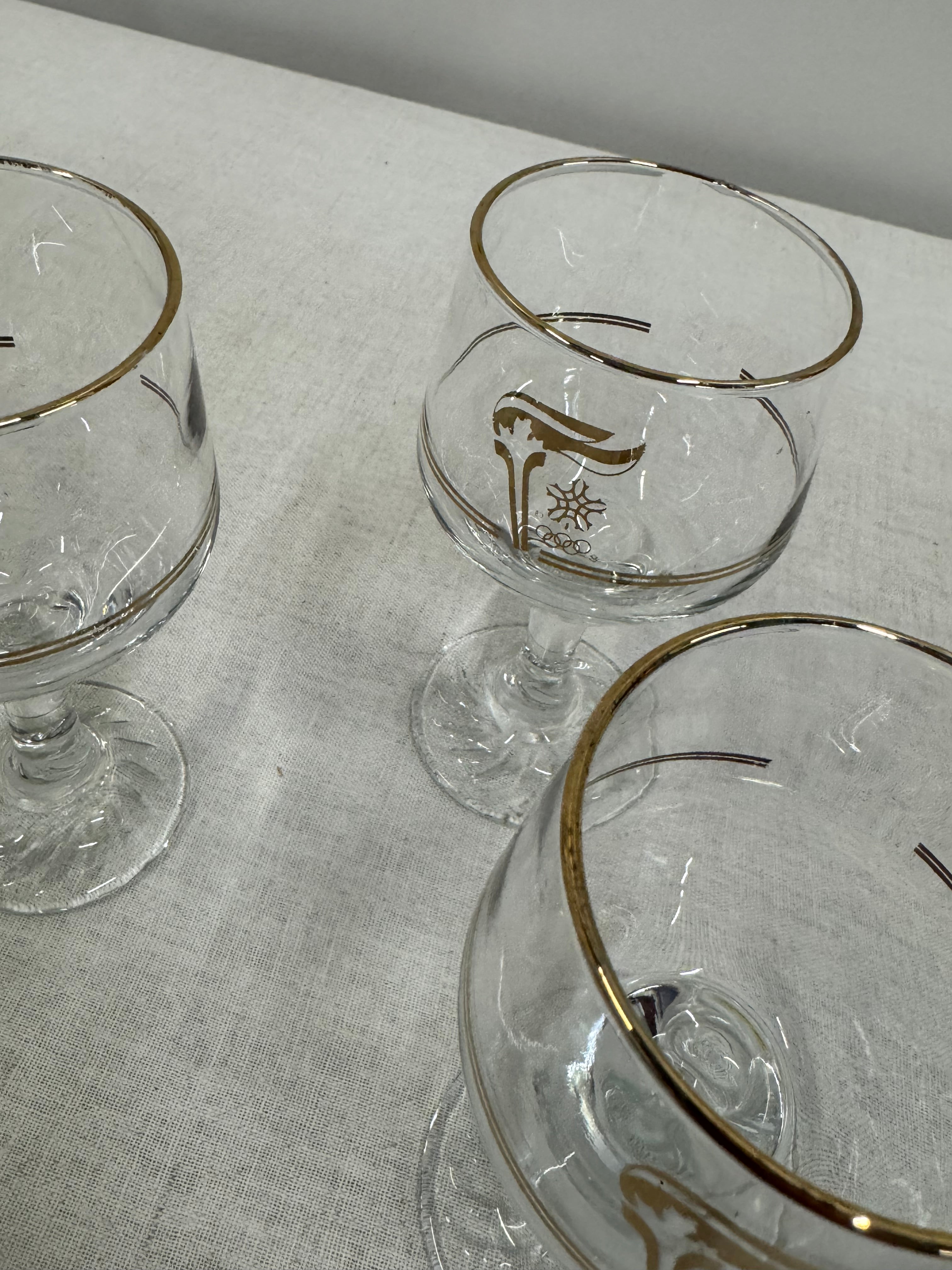 Vintage 1988 Canada Olympics Wine Glasses Set of 3
