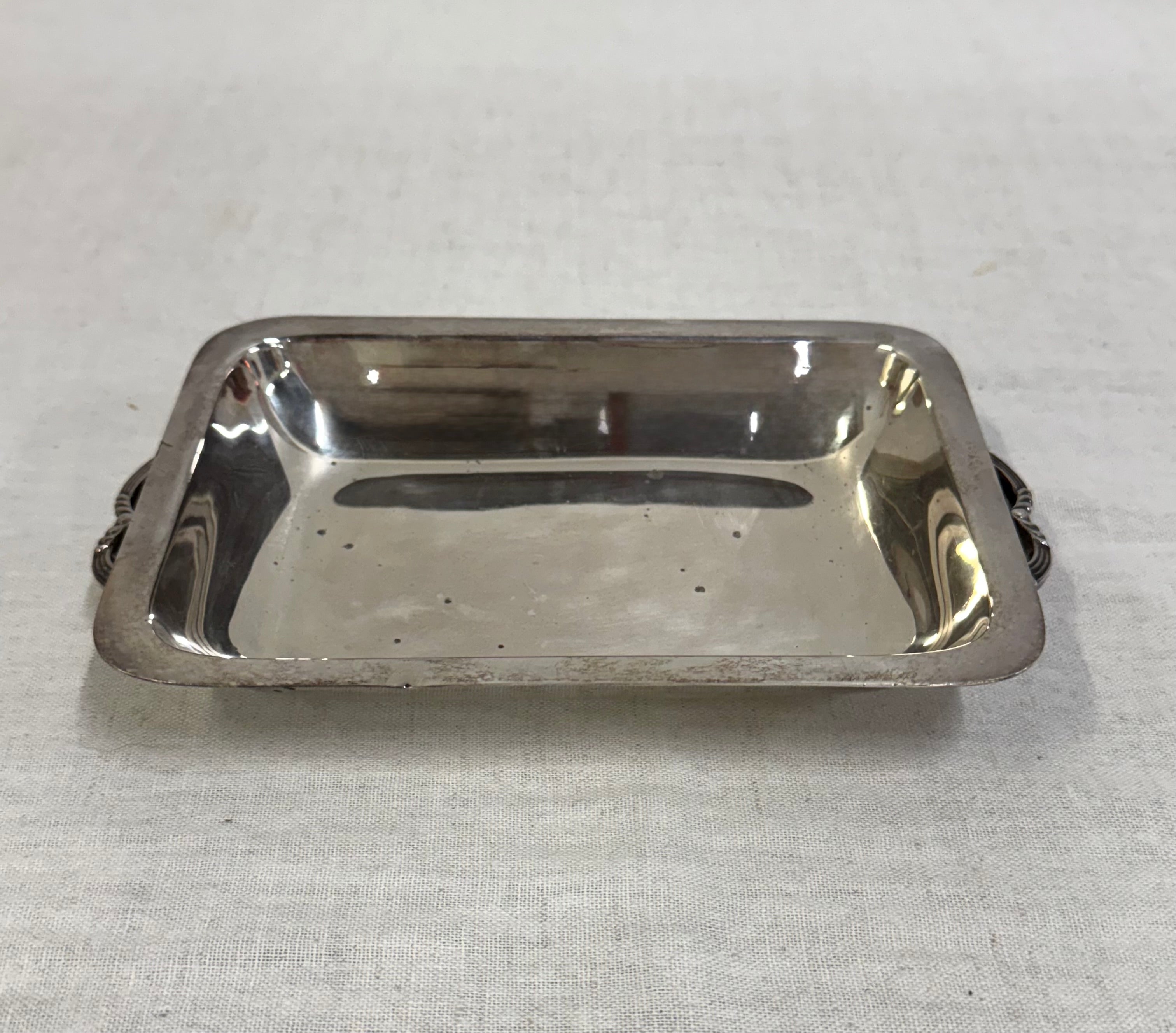 Silverplate Rectangular Dish with Handles