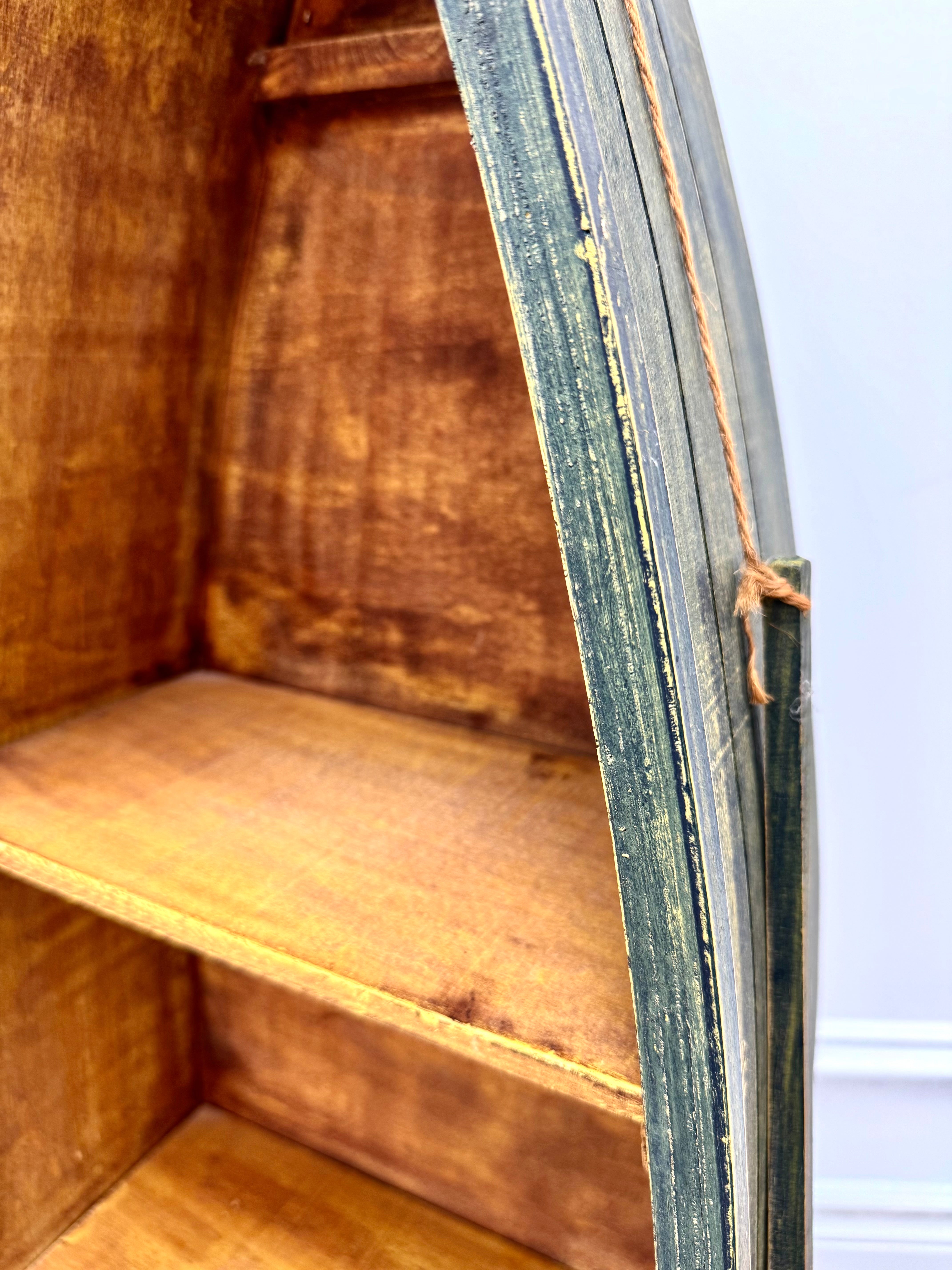 Rustic Wooden Row Boat Shelf