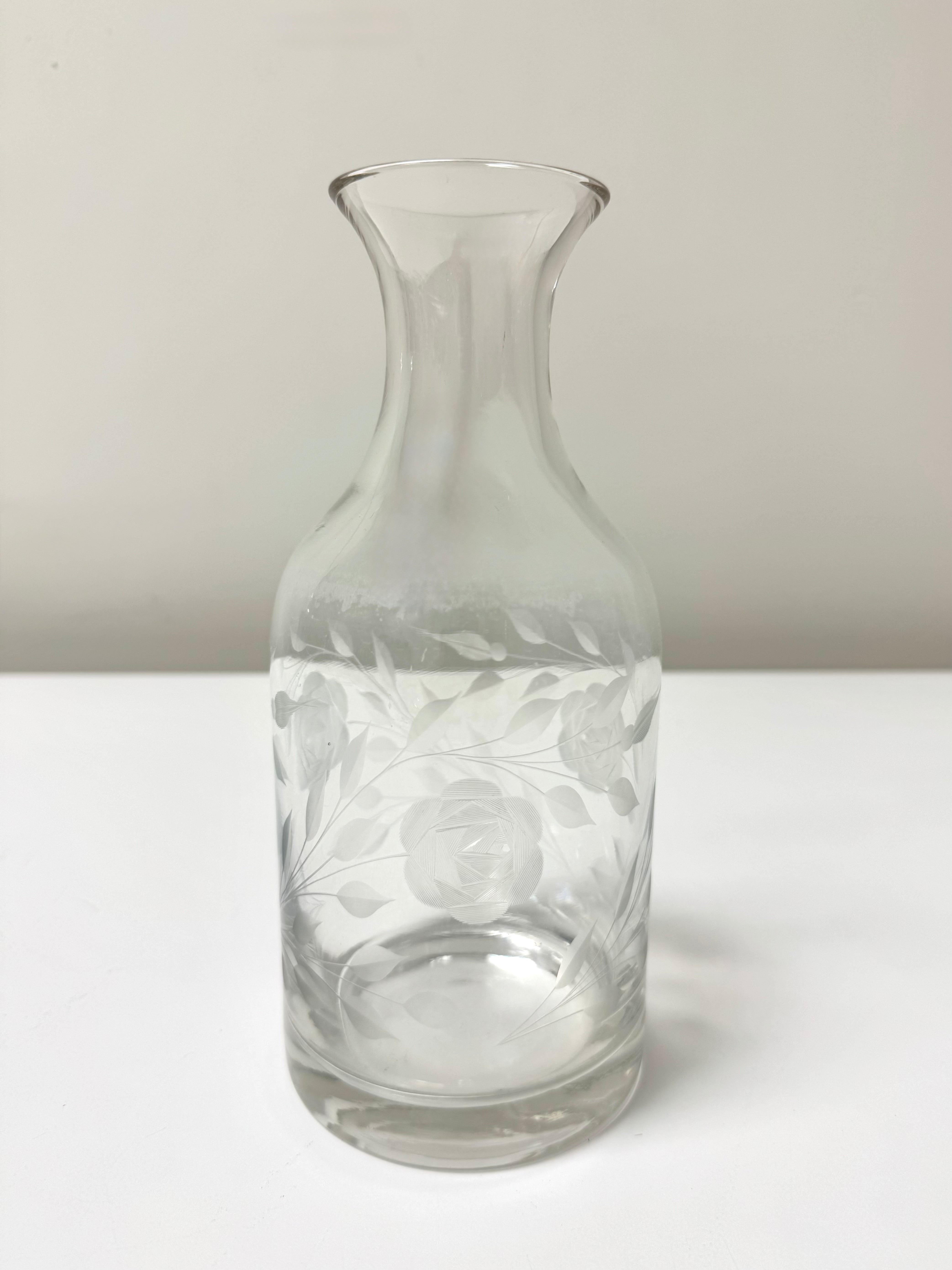 Etched Glass Carafe