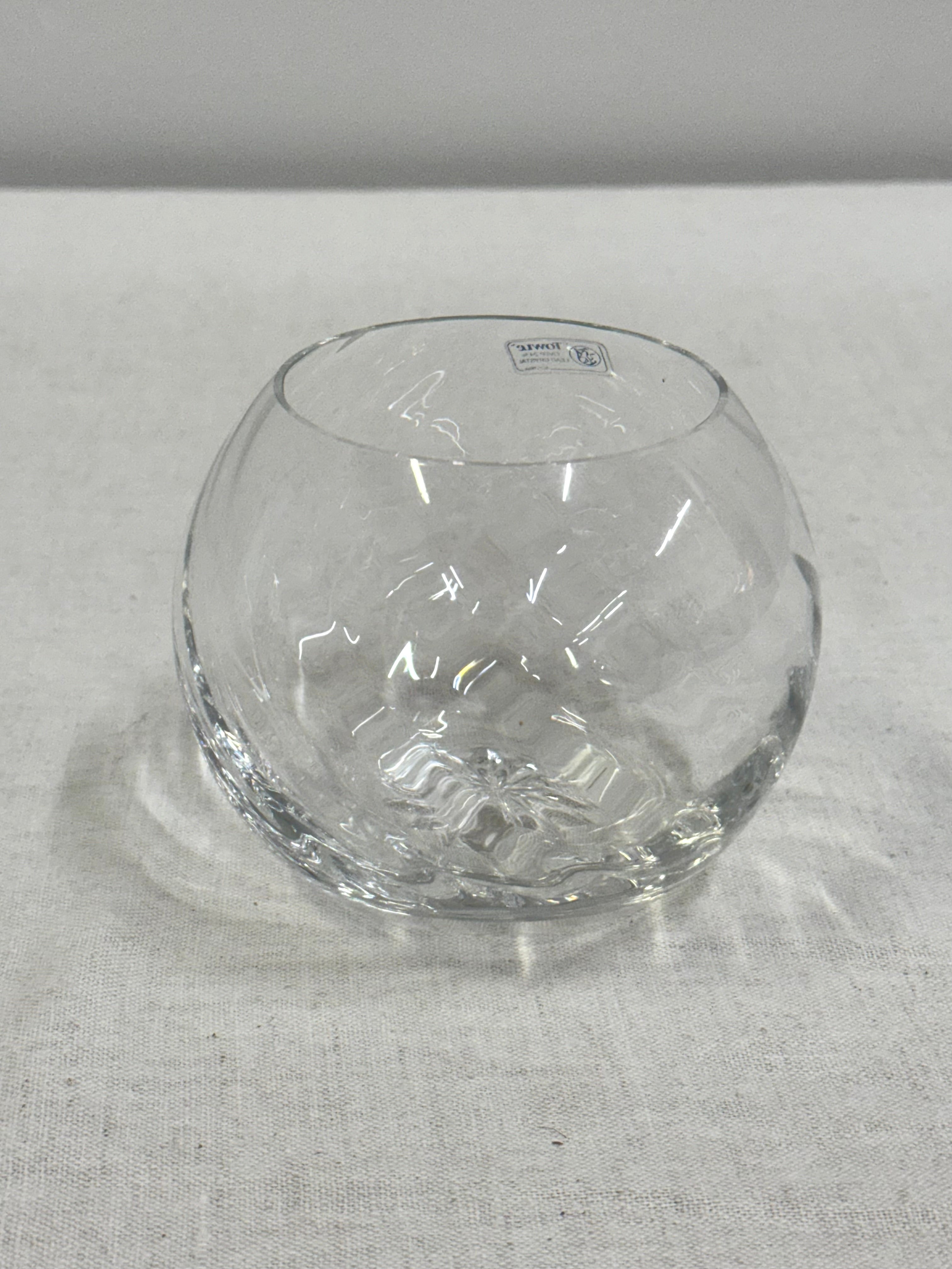 Swirl Crystal Rose Bowl