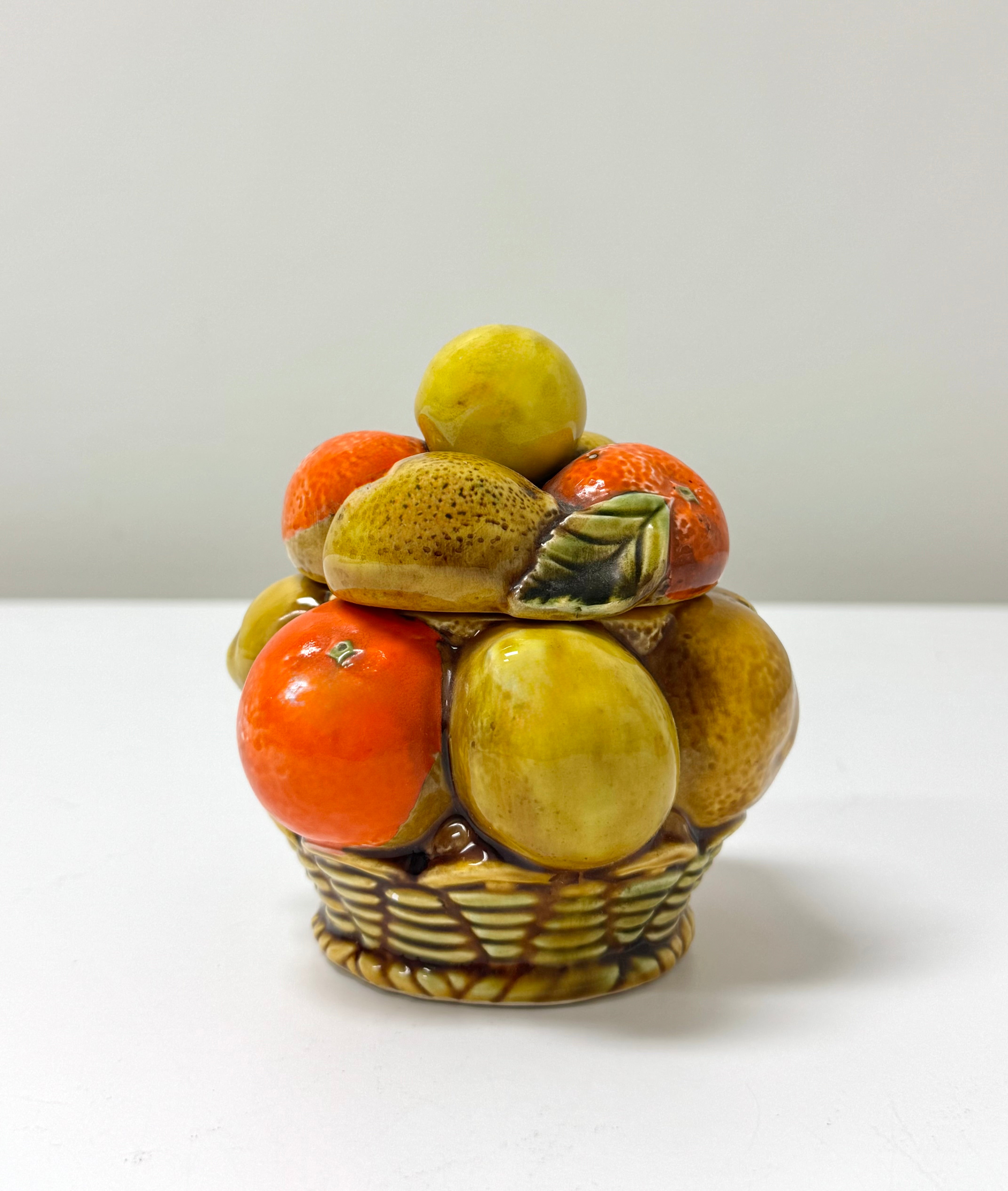 Vintage INARCO Orange Spice Lidded Sugar Bowl