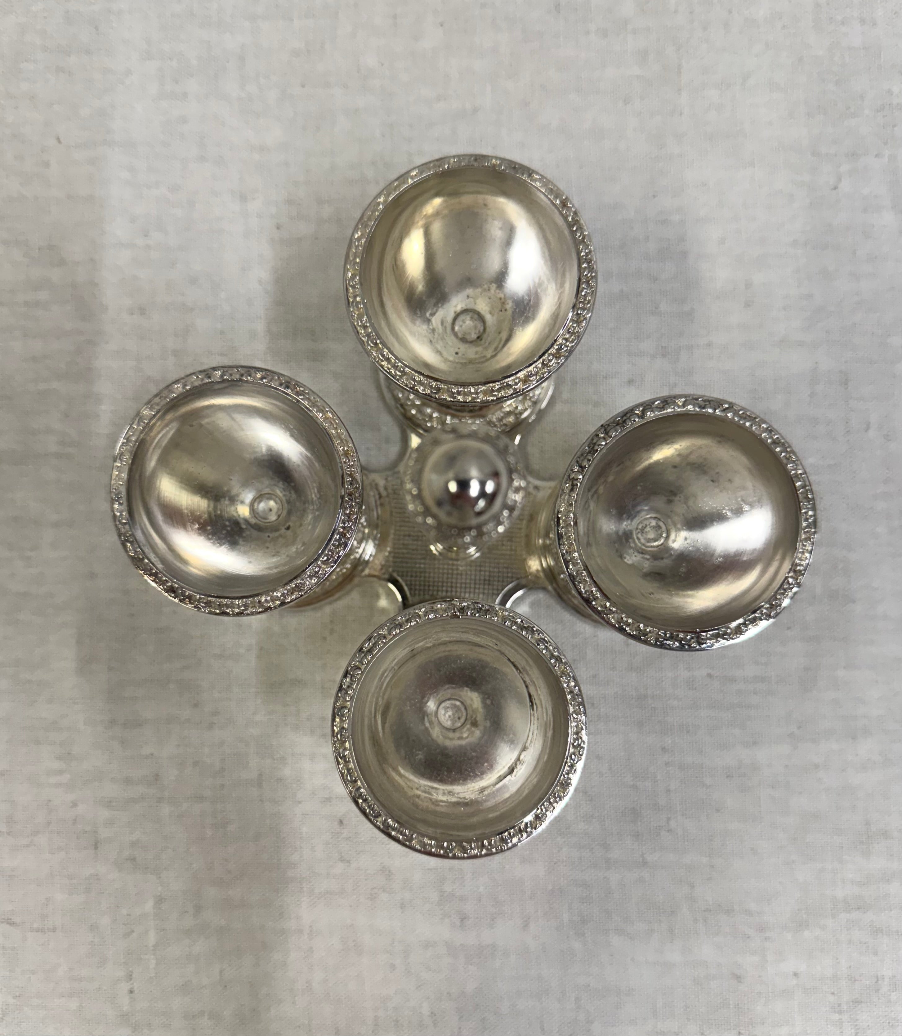 Silverplate Egg Cup Set (non-tarnish)