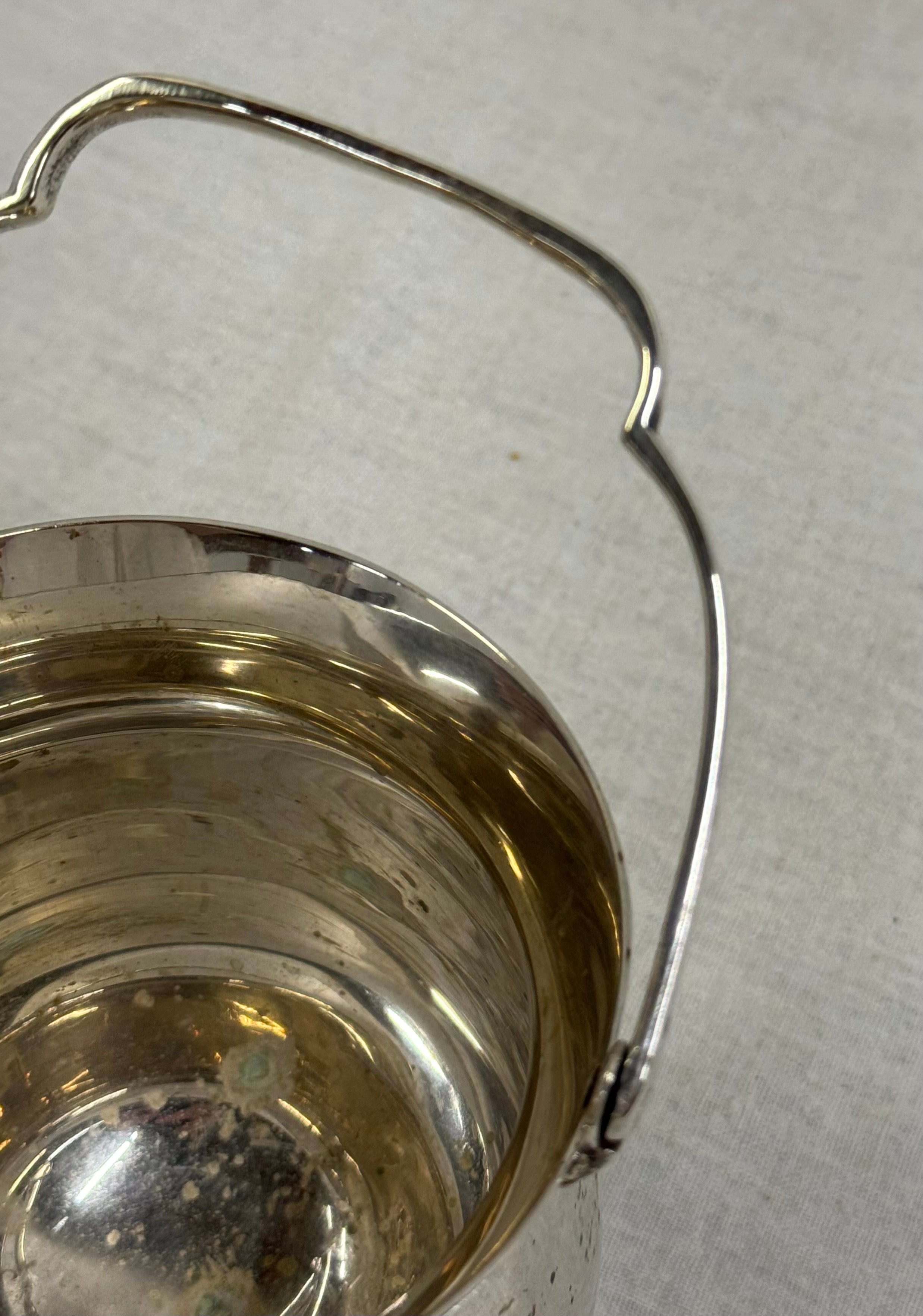 Aged Silver Footed Urn