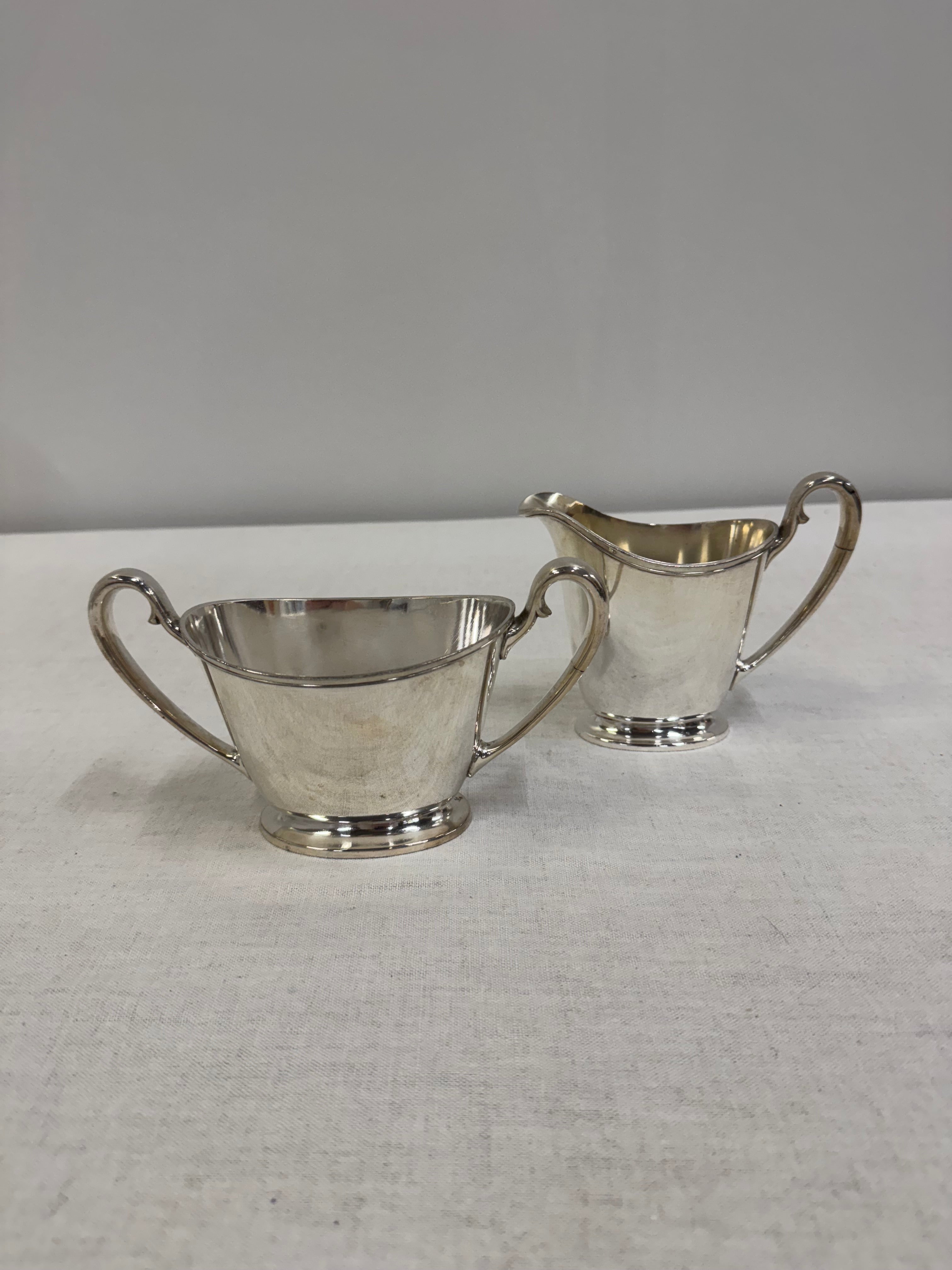 DERBY Silverplate Cream & Sugar Set
