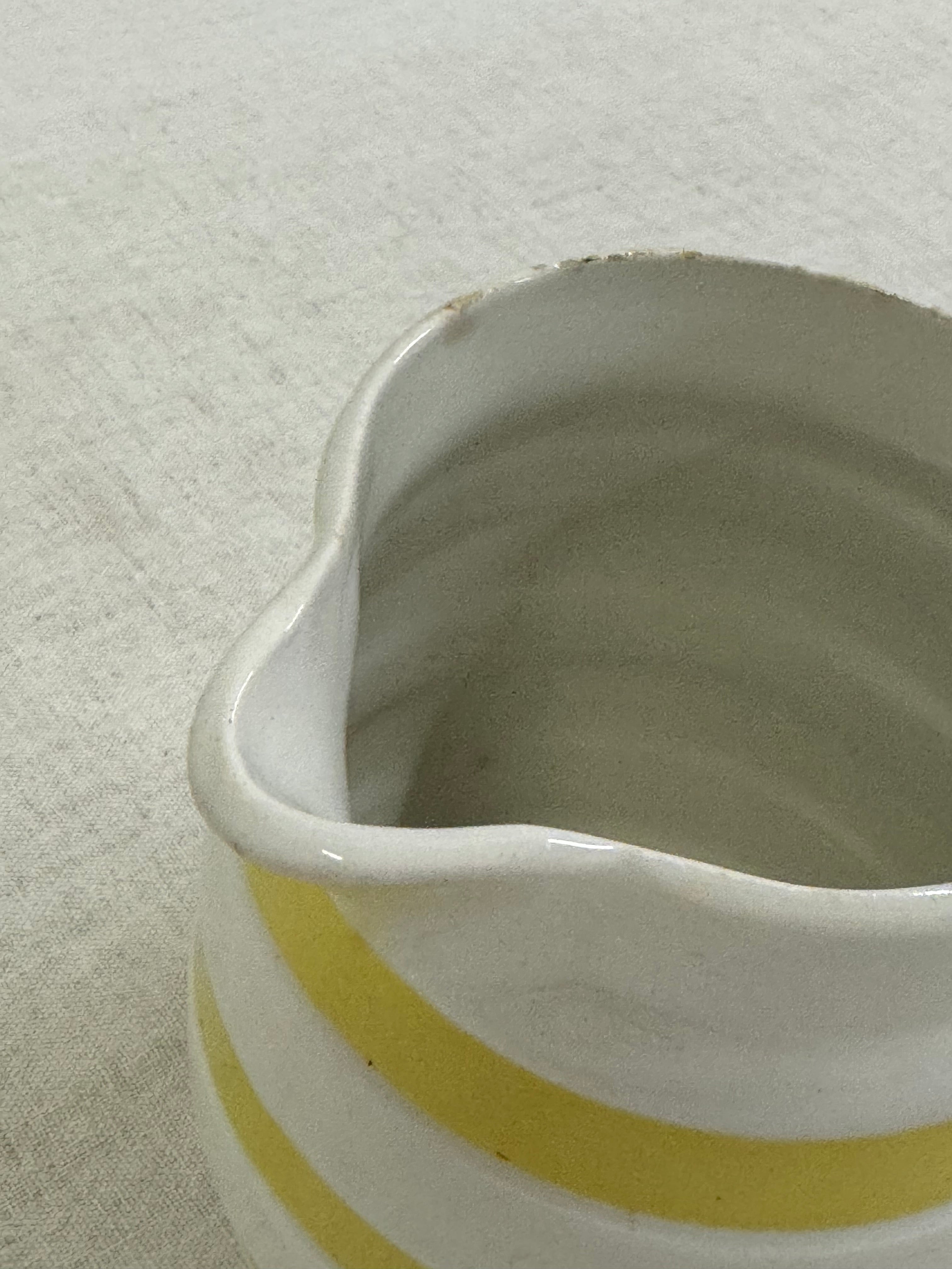 'Colleen' Yellow Striped Small Pitcher