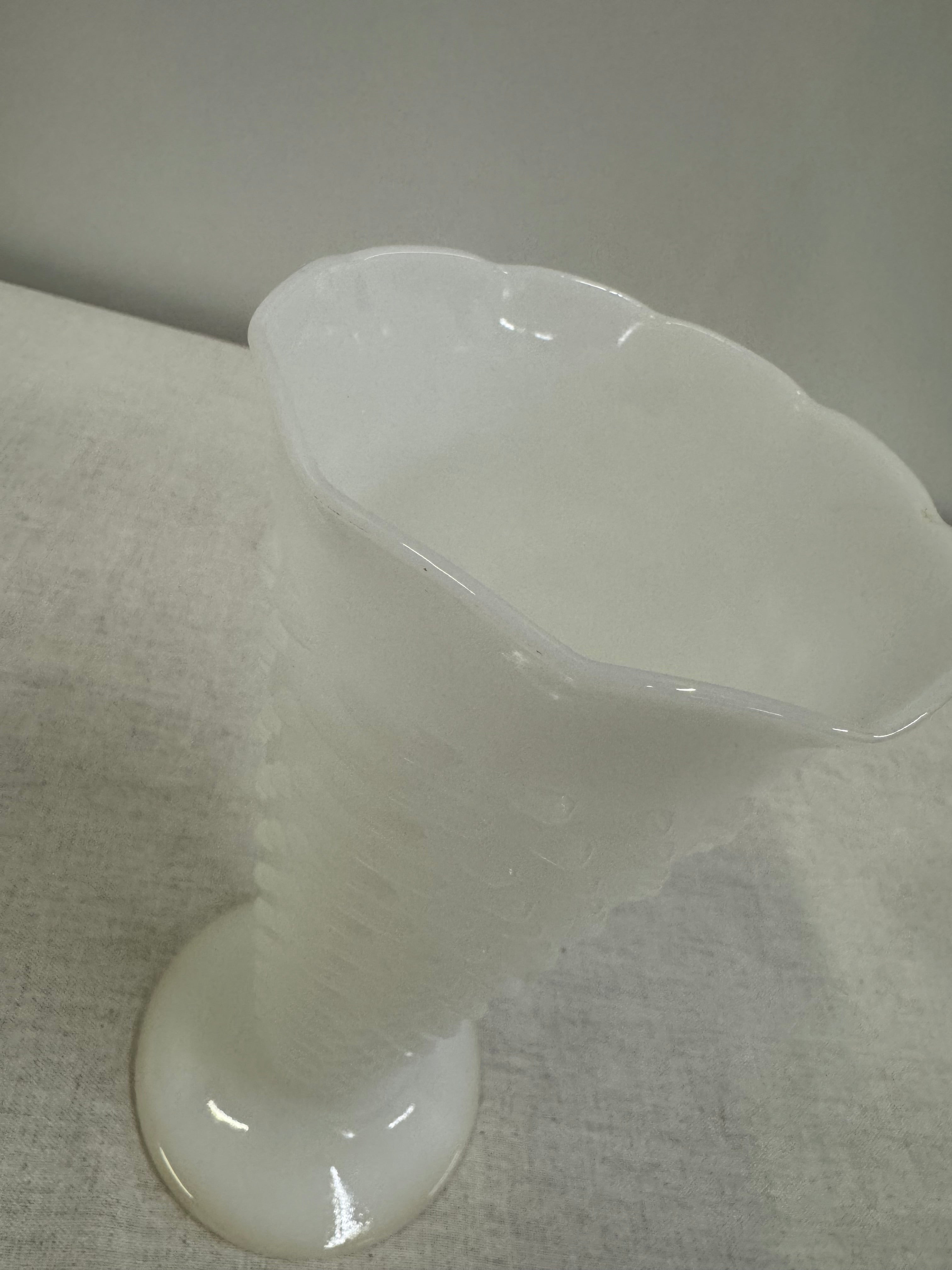 Hobnail Milk Glass 9-1/2" Vase