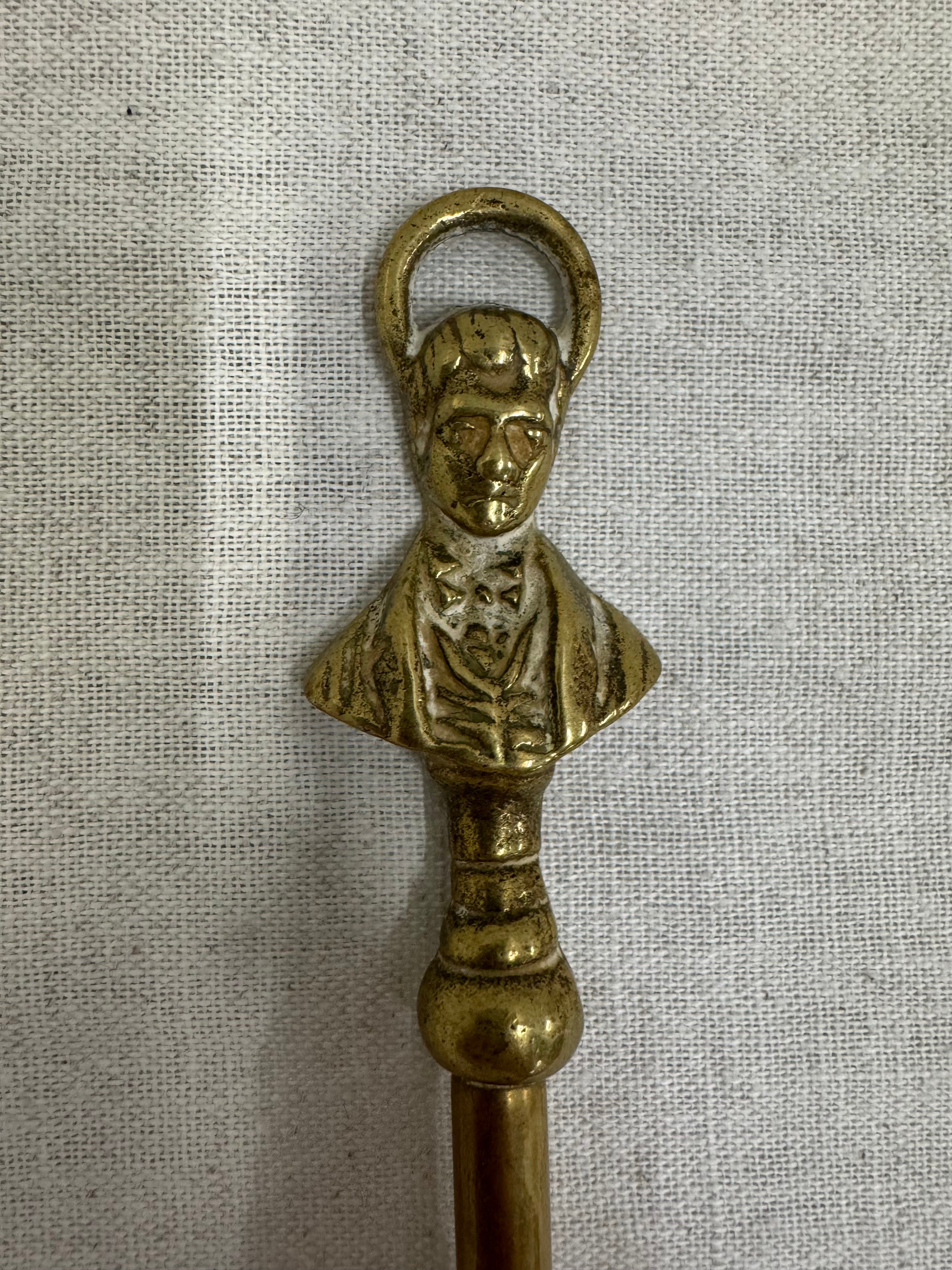 Vintage Aged Brass Gentleman Grill Fork