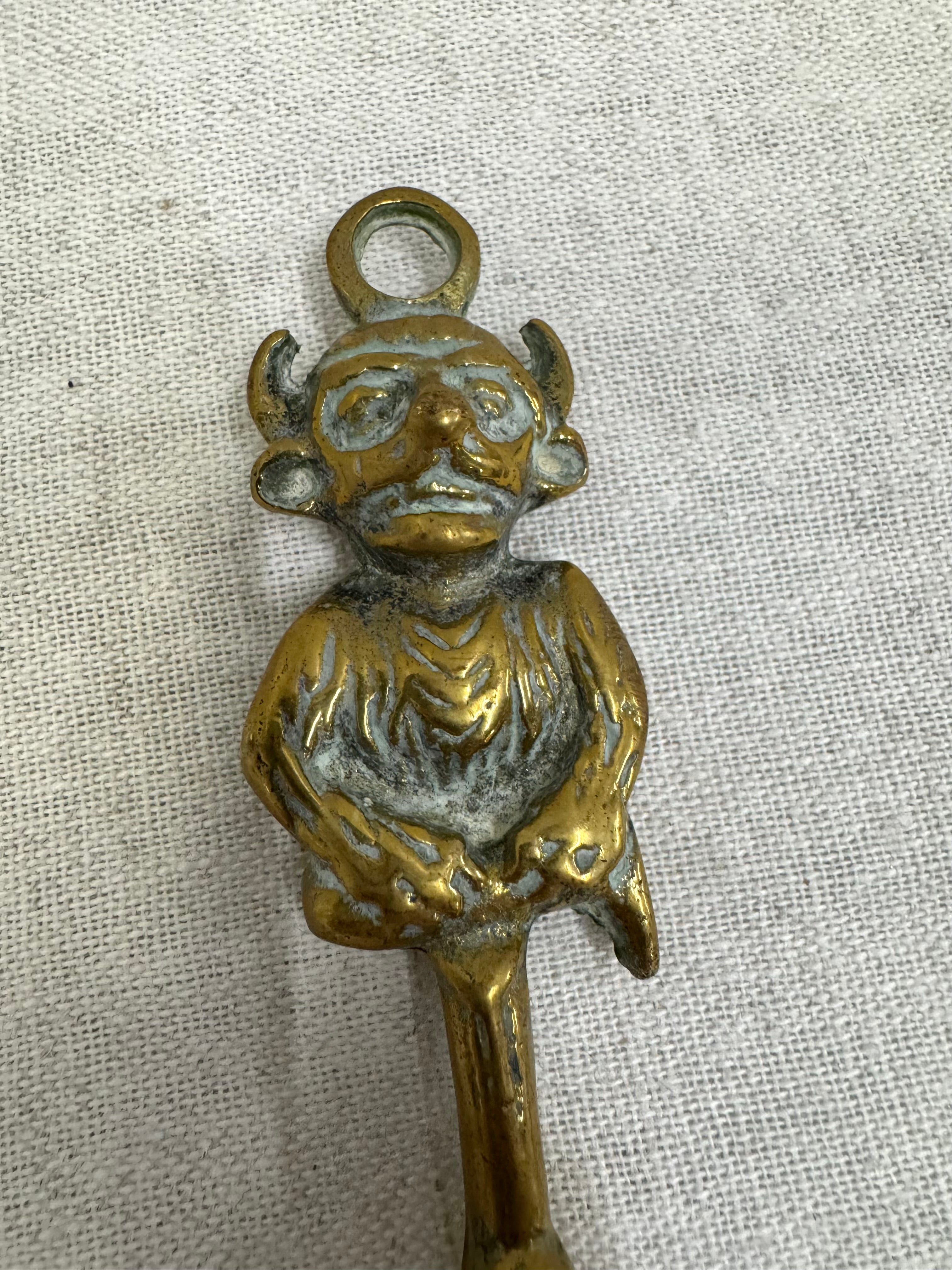 Vintage Aged Brass Imp Grill Fork