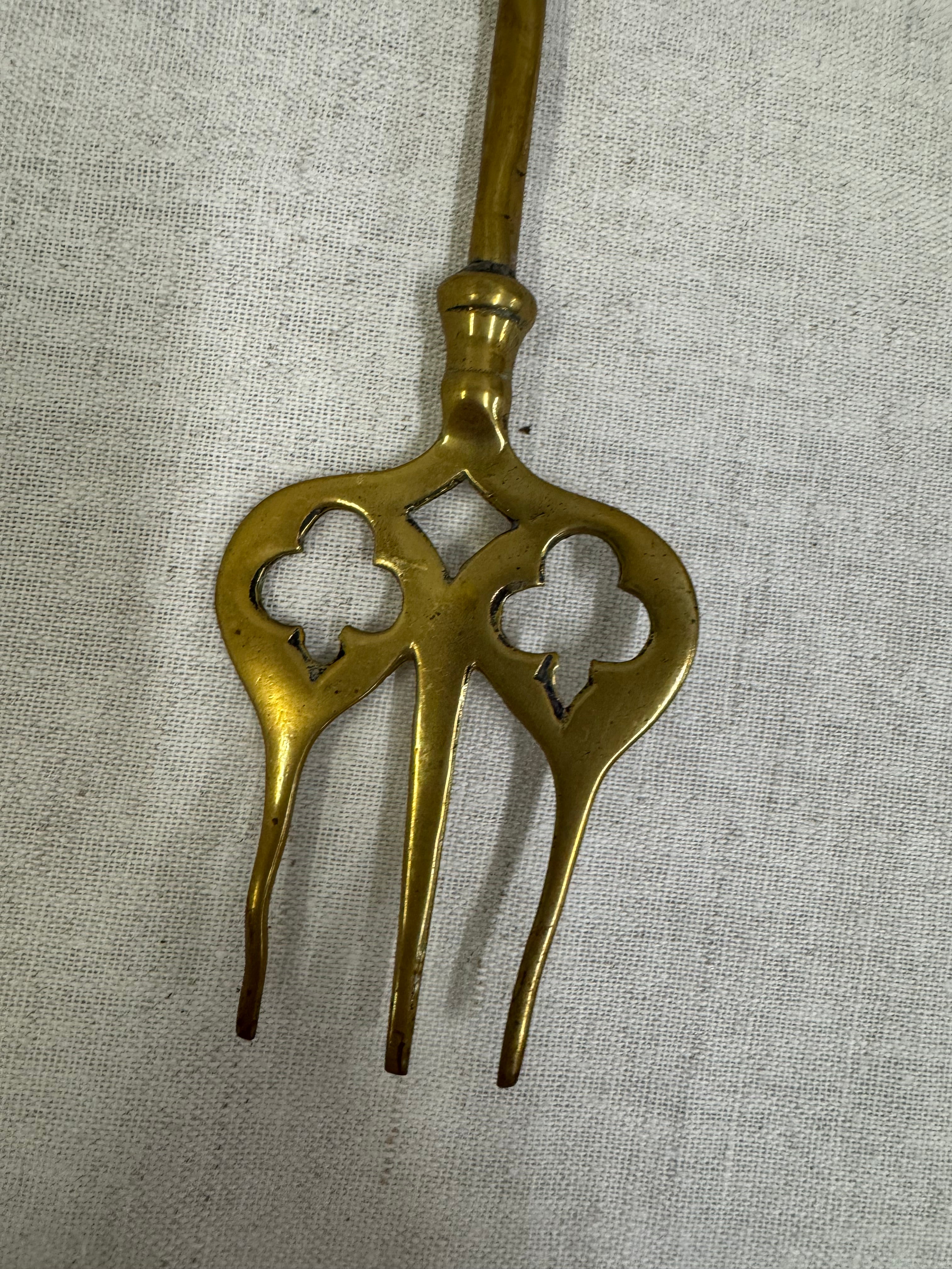 Vintage Aged Brass Imp Grill Fork