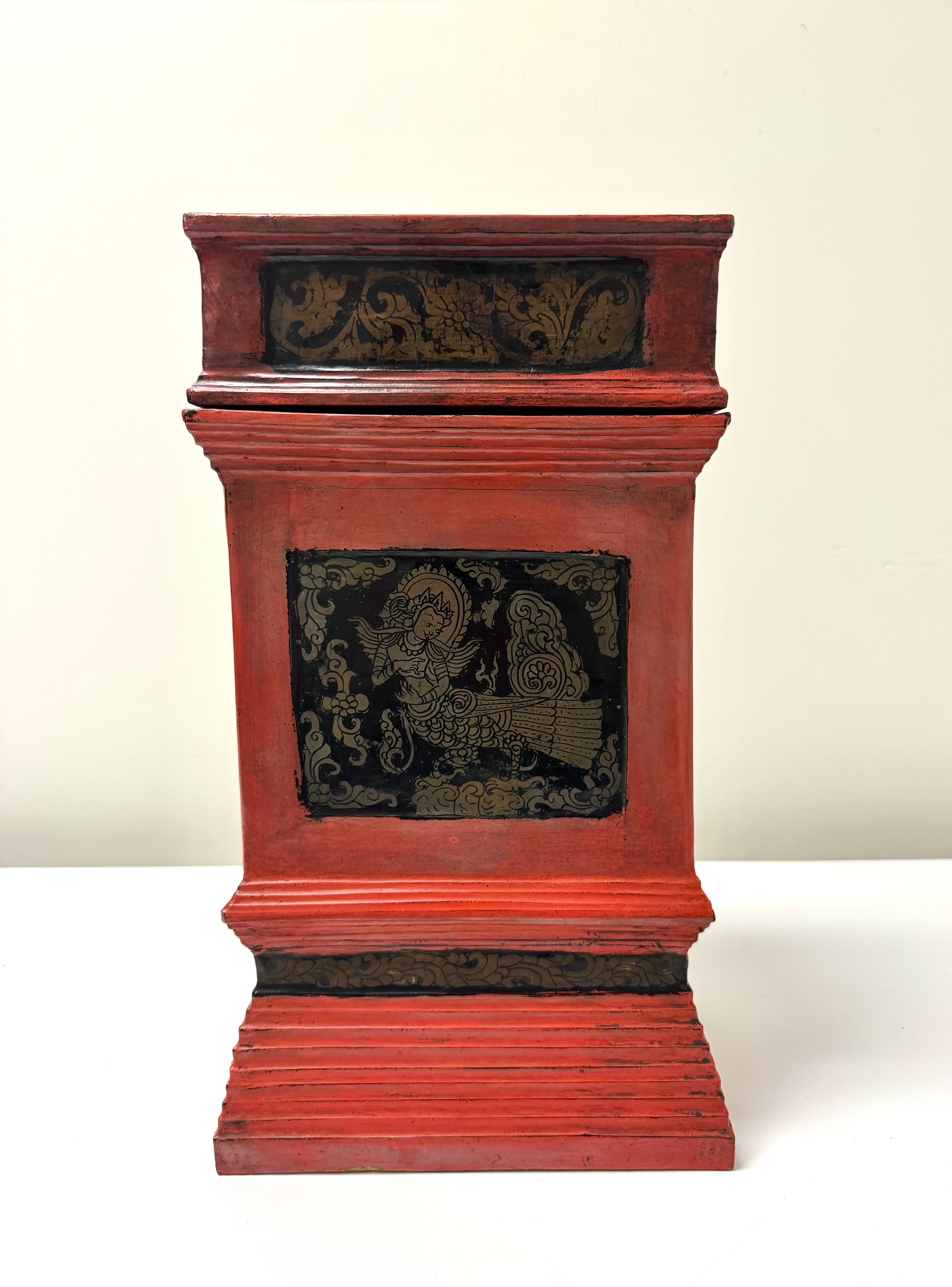 Vintage Thai Bamboo Decorative Box