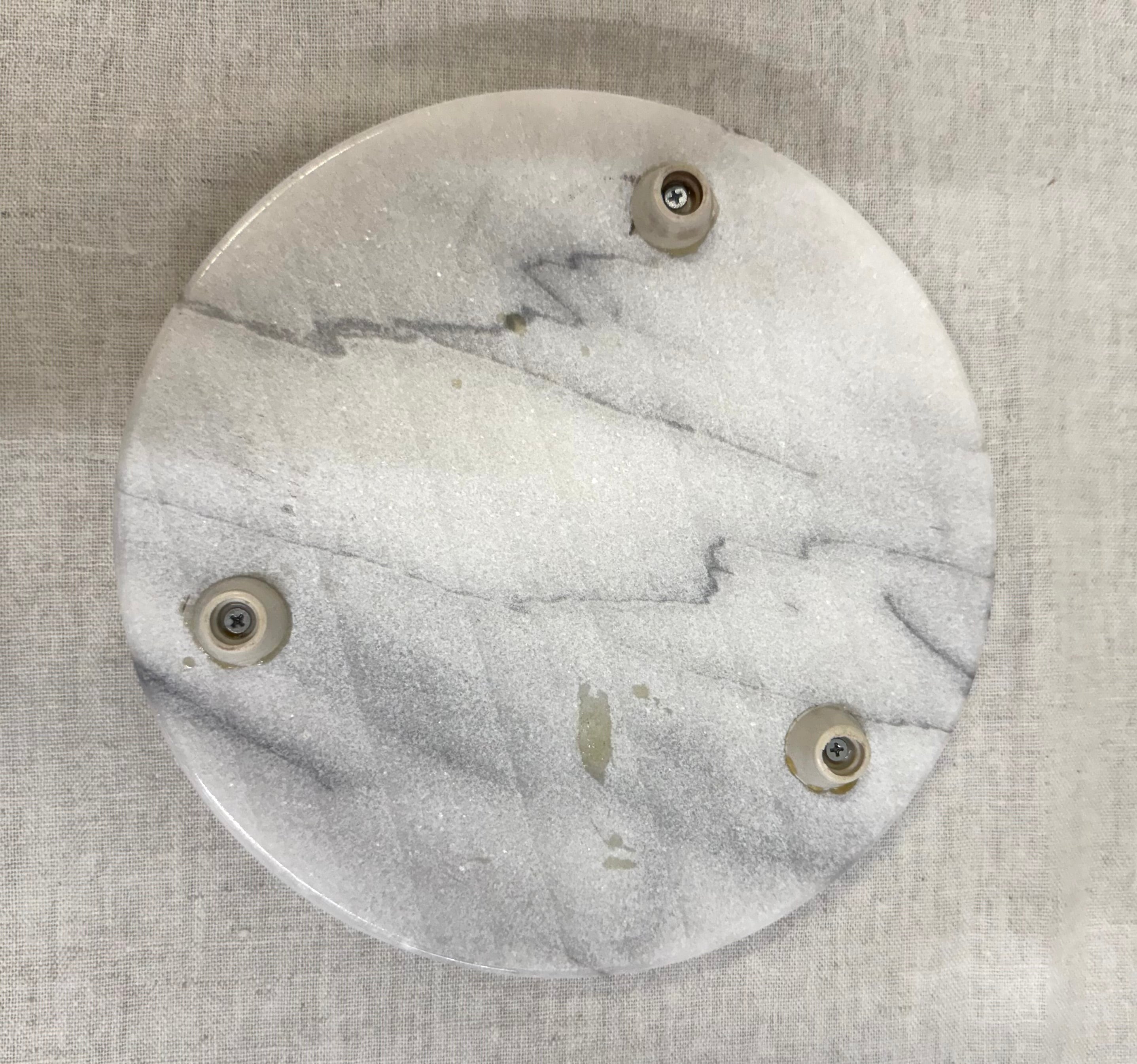 Carrara Marble 7" Cheese Board with Glass Dome