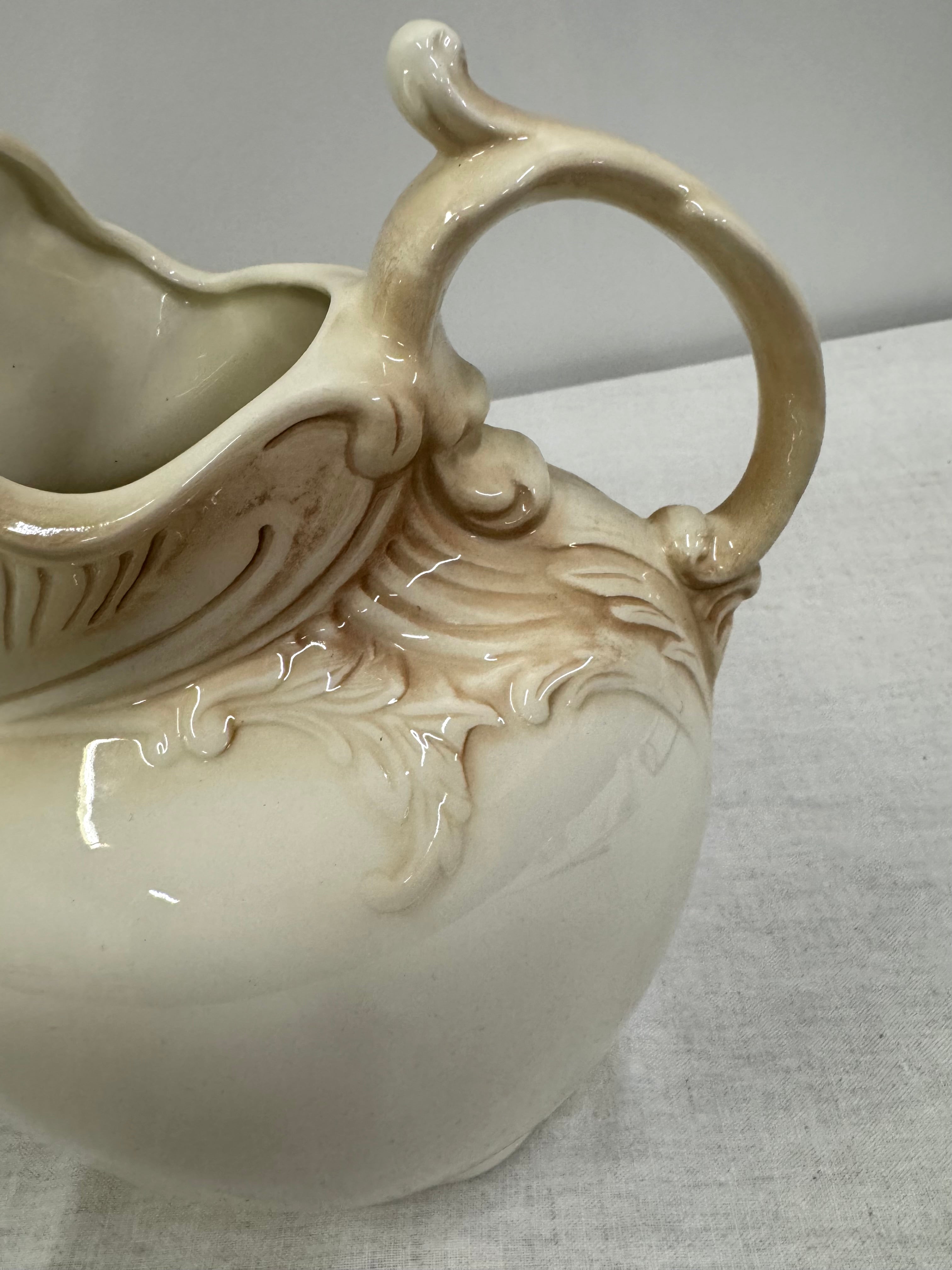Vintage Cream Pitcher and Bowl Set