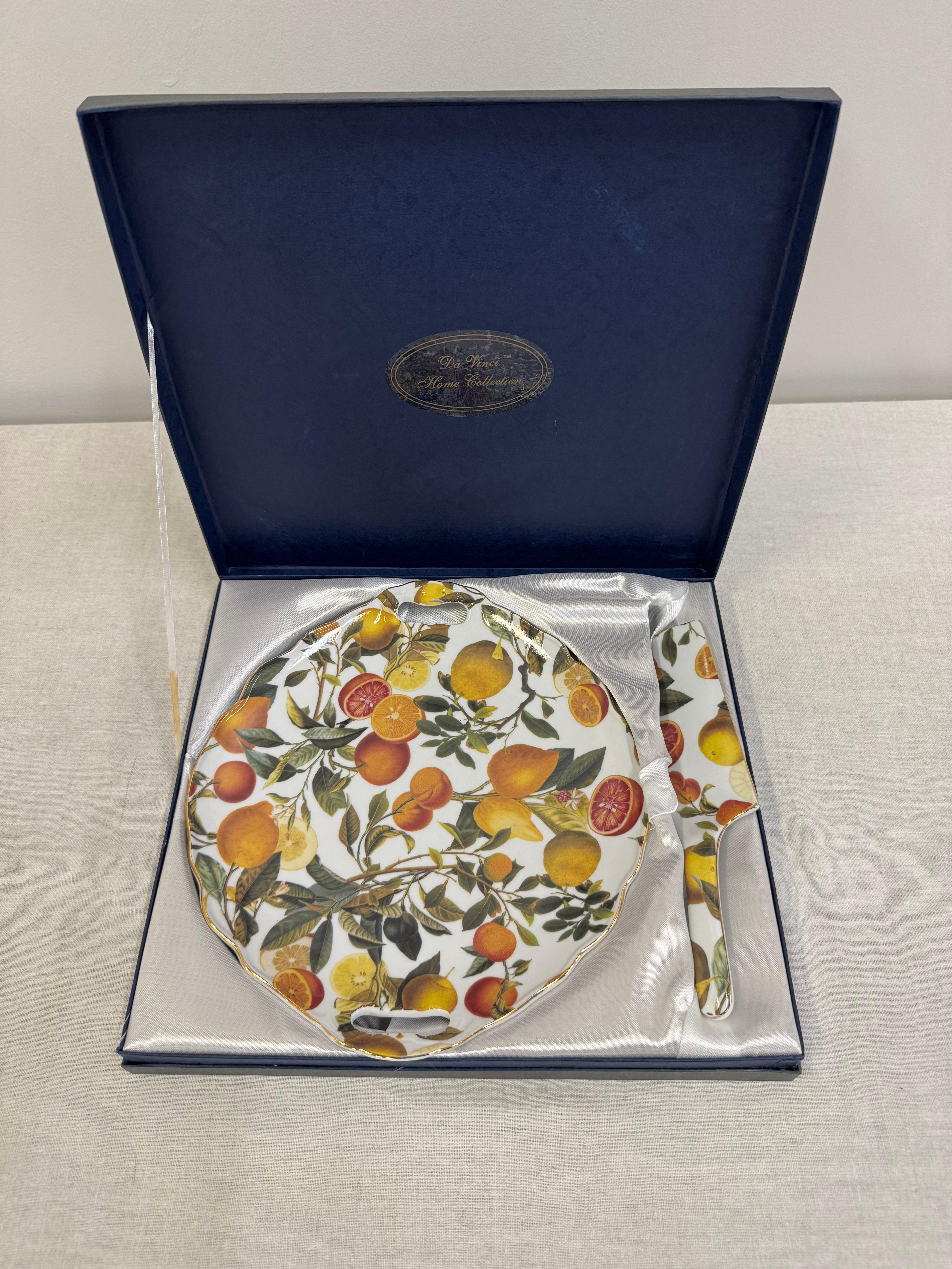 LIMOGES Citrus Serving Platter and Knife Set
