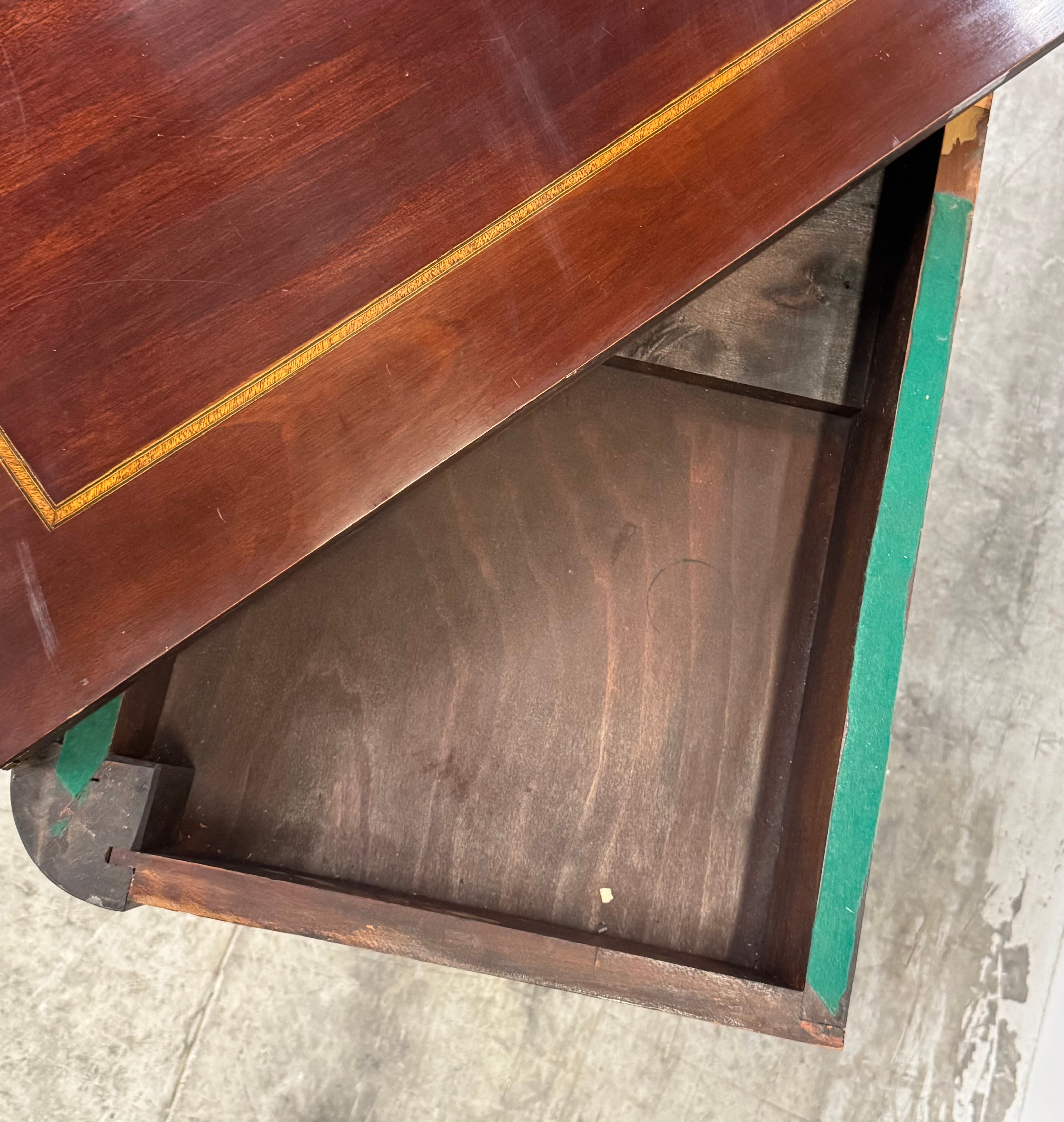 Antique Mahogany Fold-over Games Table