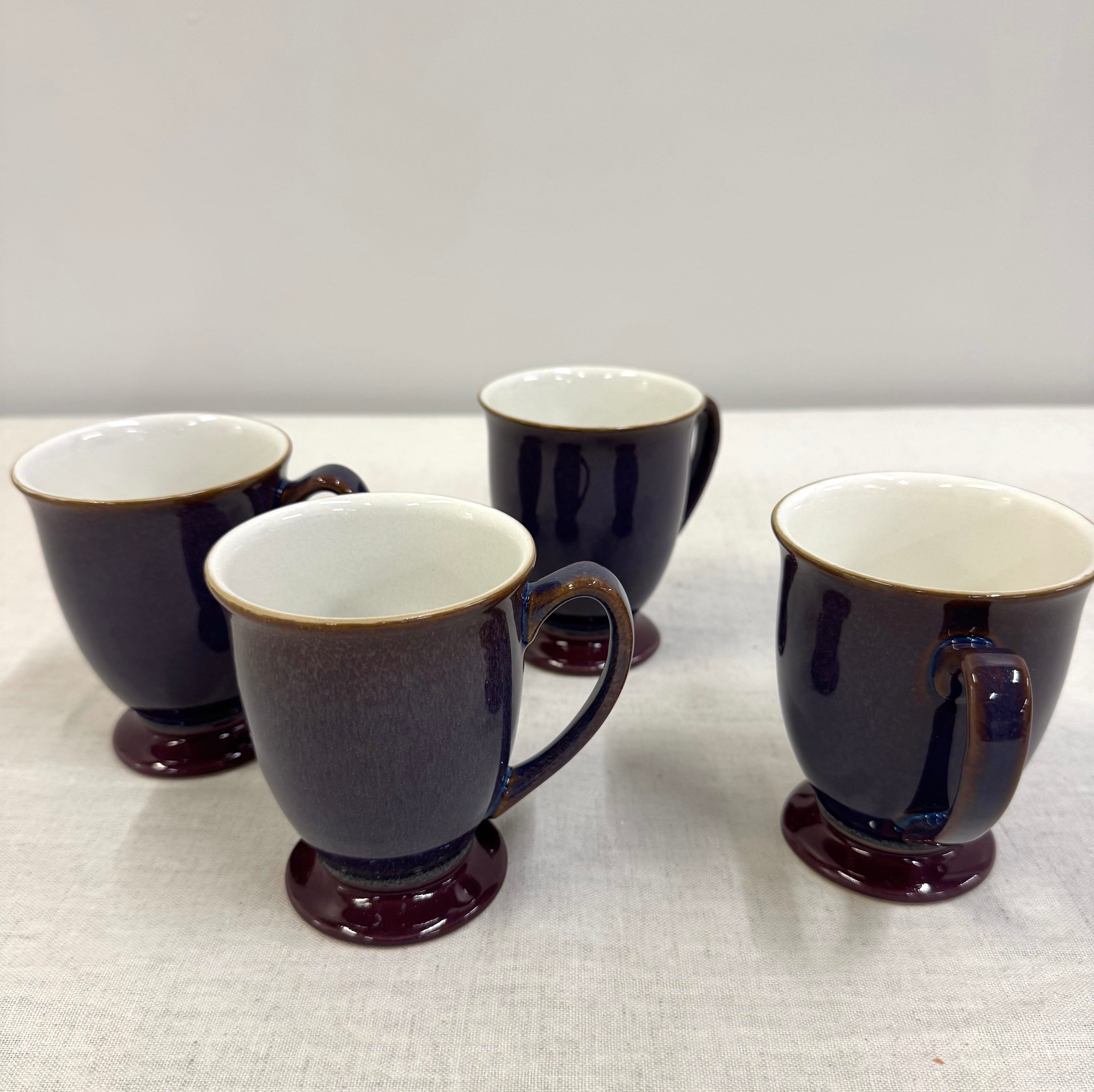 DENBY 'Storm' Footed Mugs Set of 4