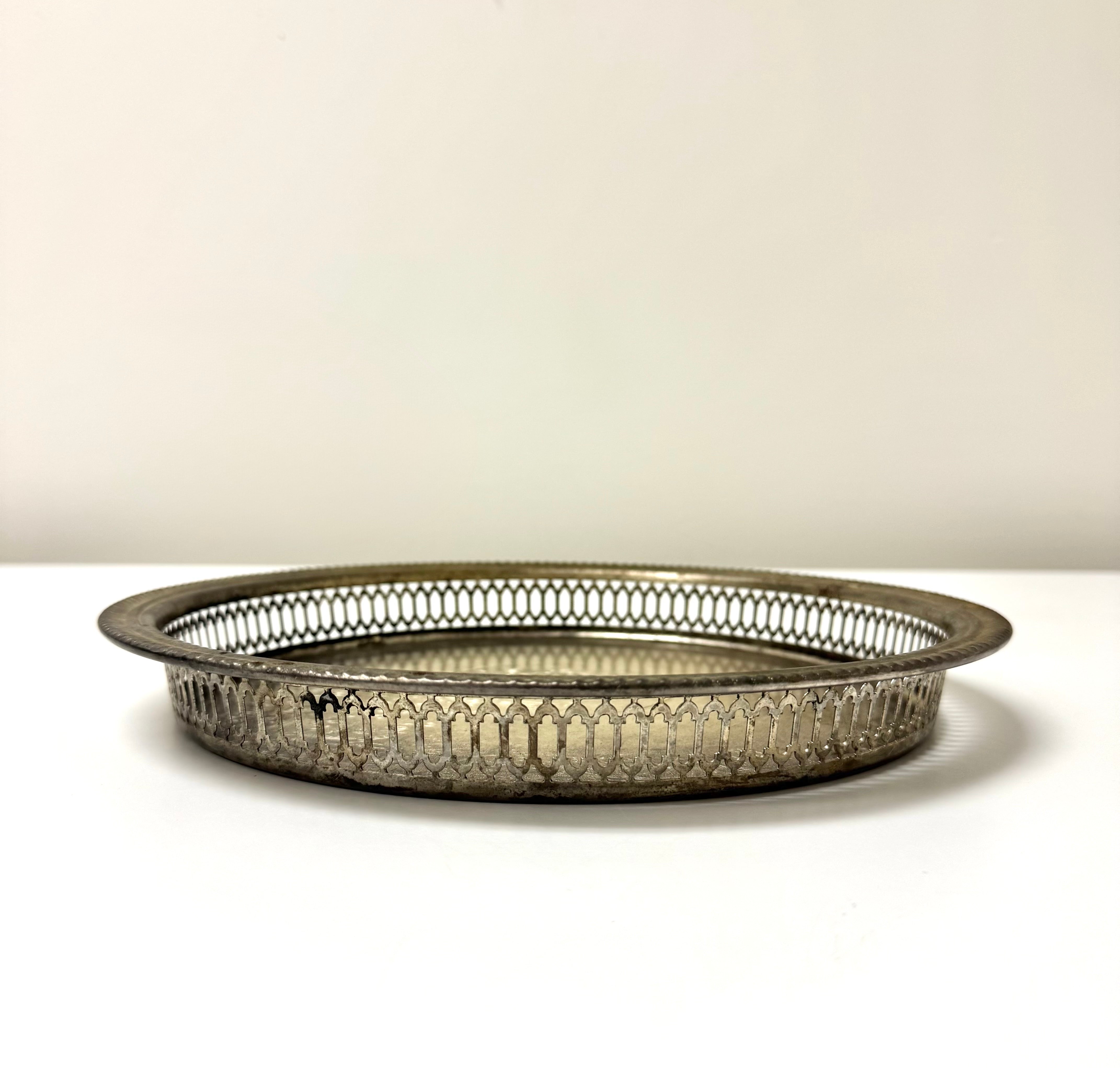 Old Silverplate Gallery Tray