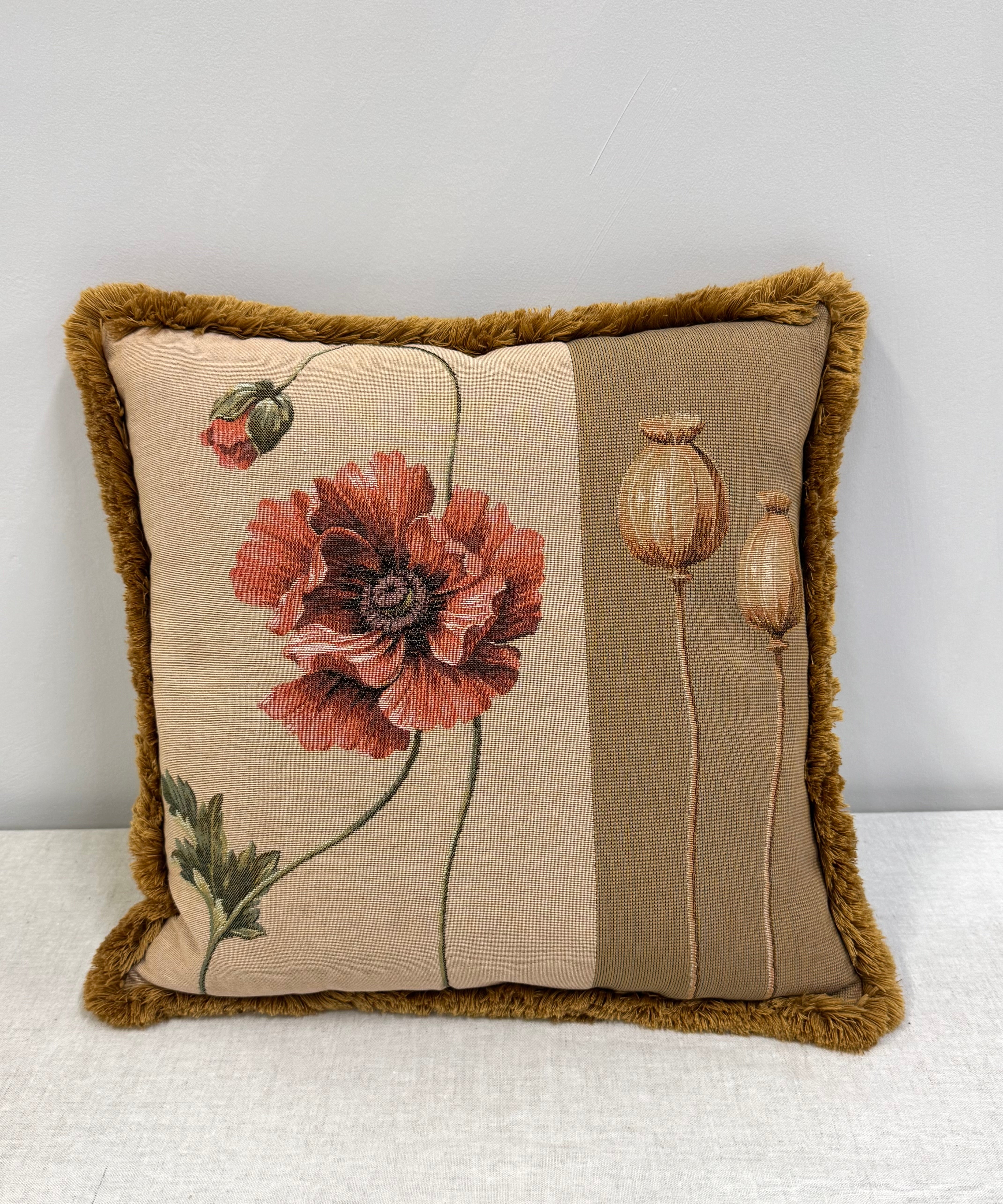 Ecru Poppy 18" Pillow
