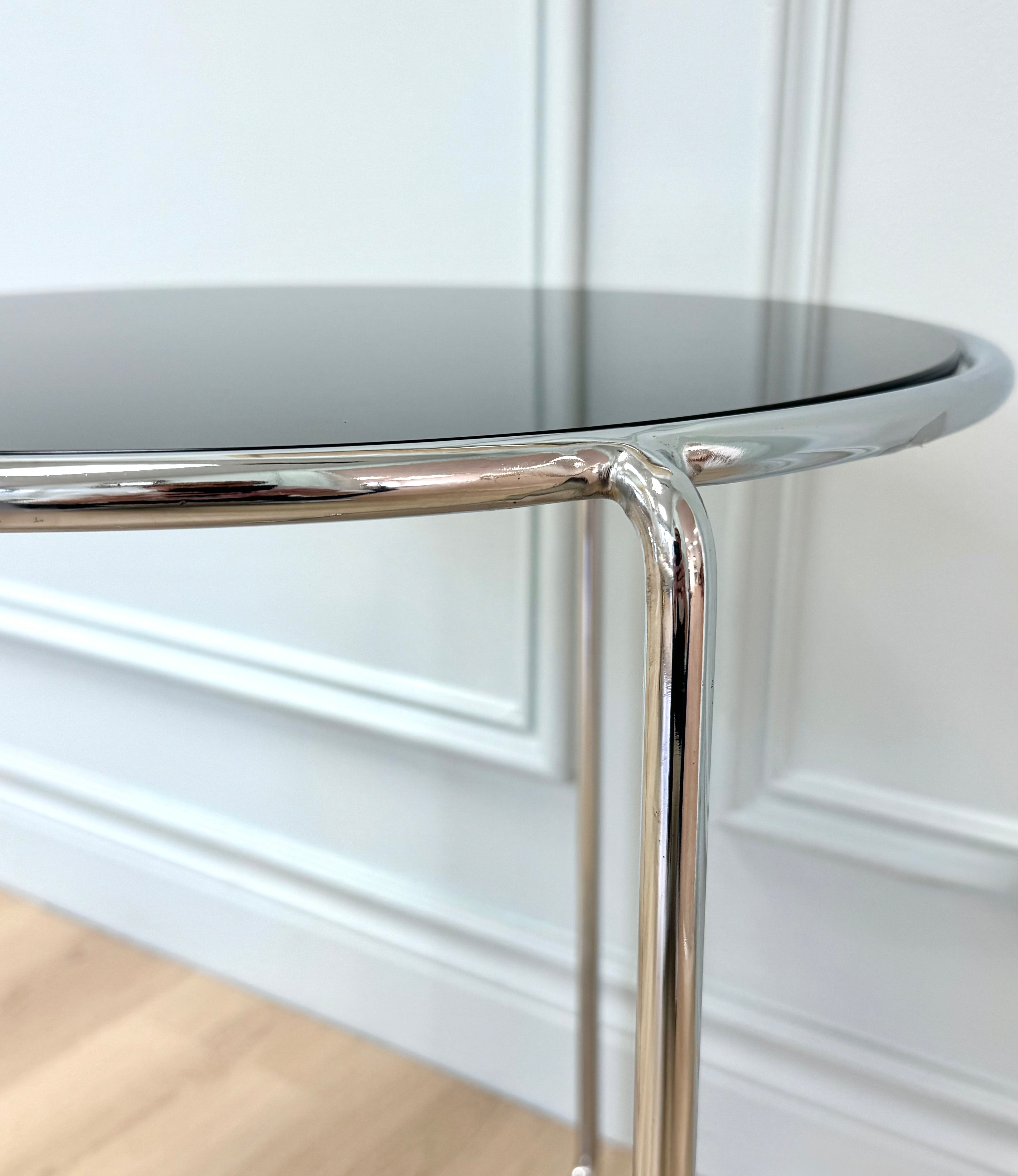 Tubular Chrome Side Table